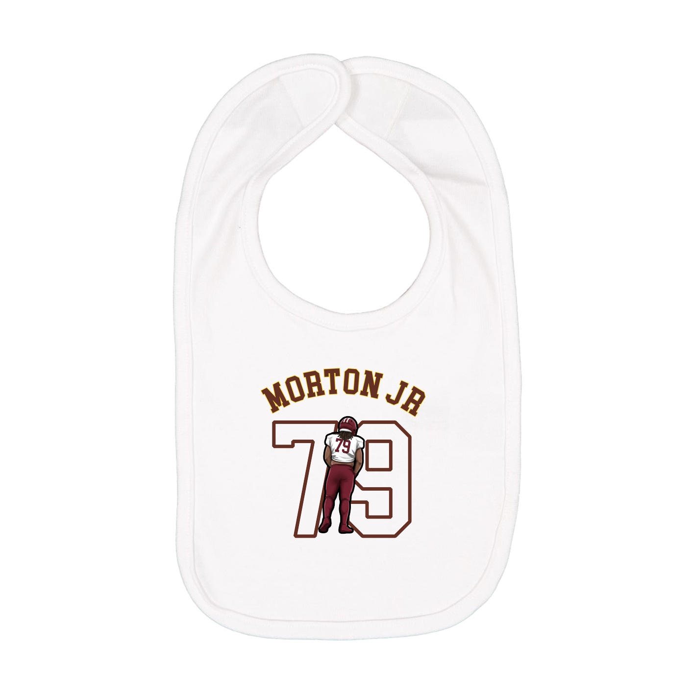 Infant Bib — Shirsey Arch in White