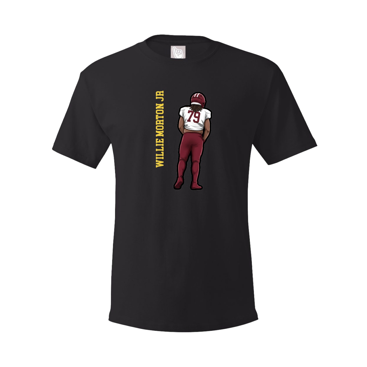 Youth Tee — Name Vertical in Black