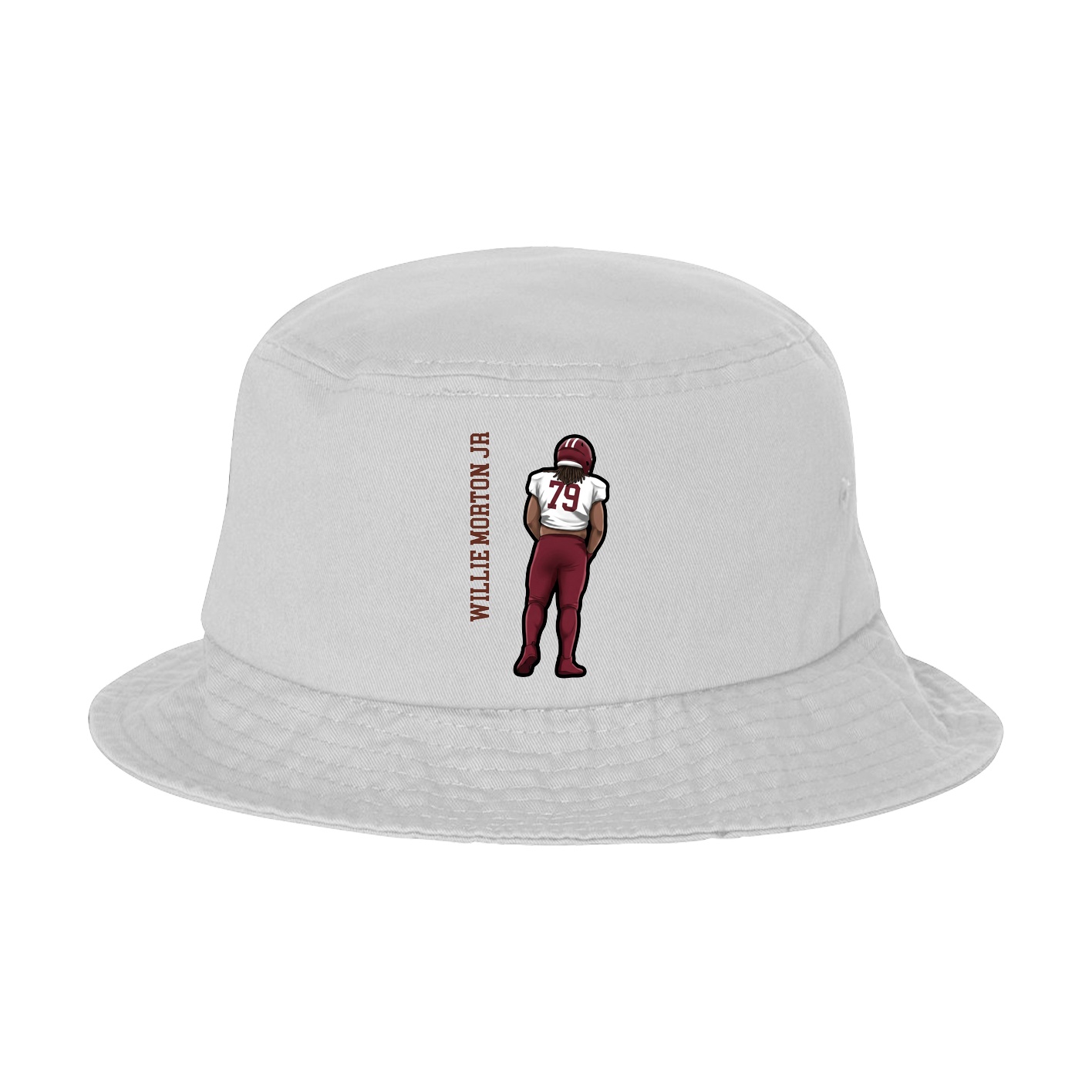 Bucket Cap — Name Vertical in White