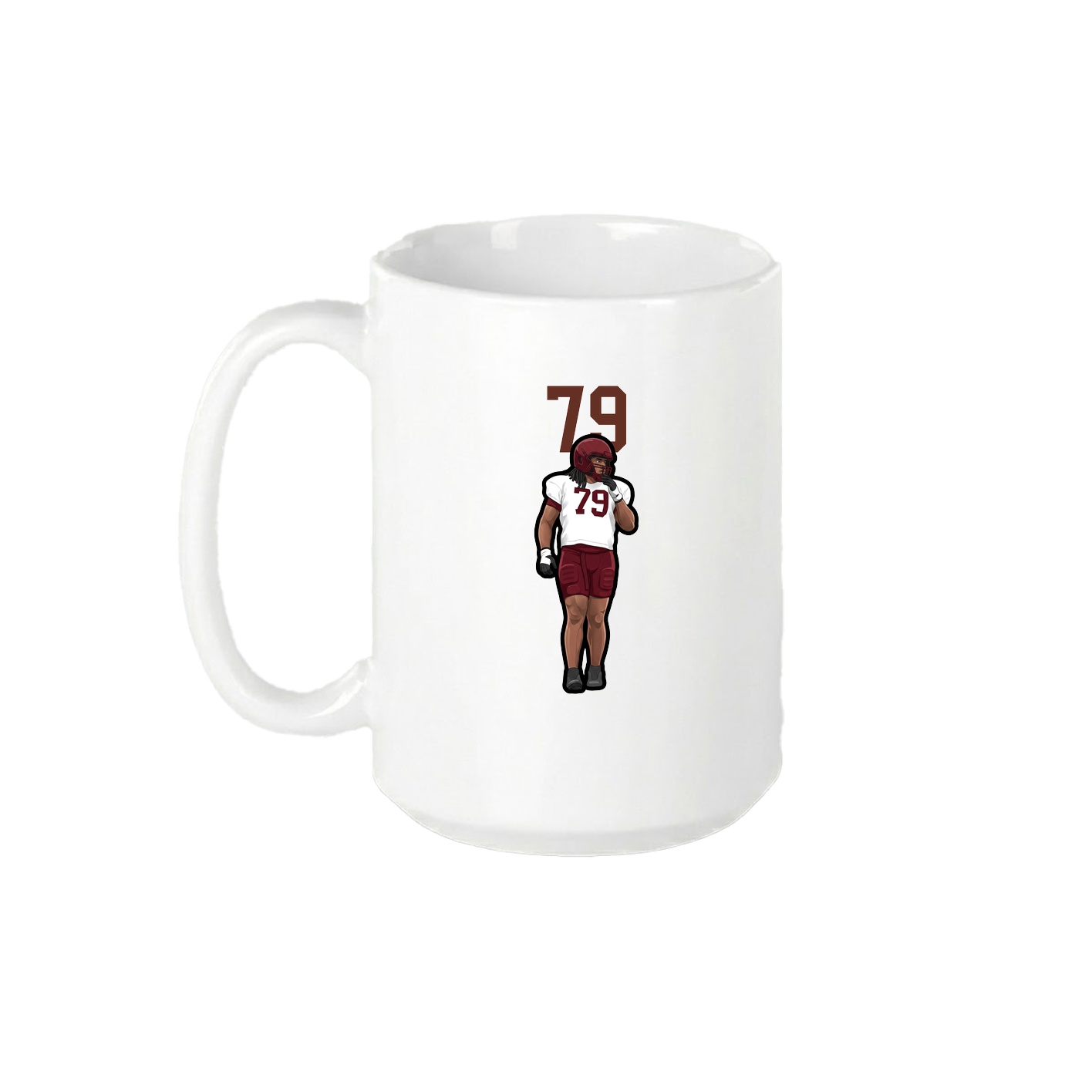 15oz Coffee Mug — Number Top in White