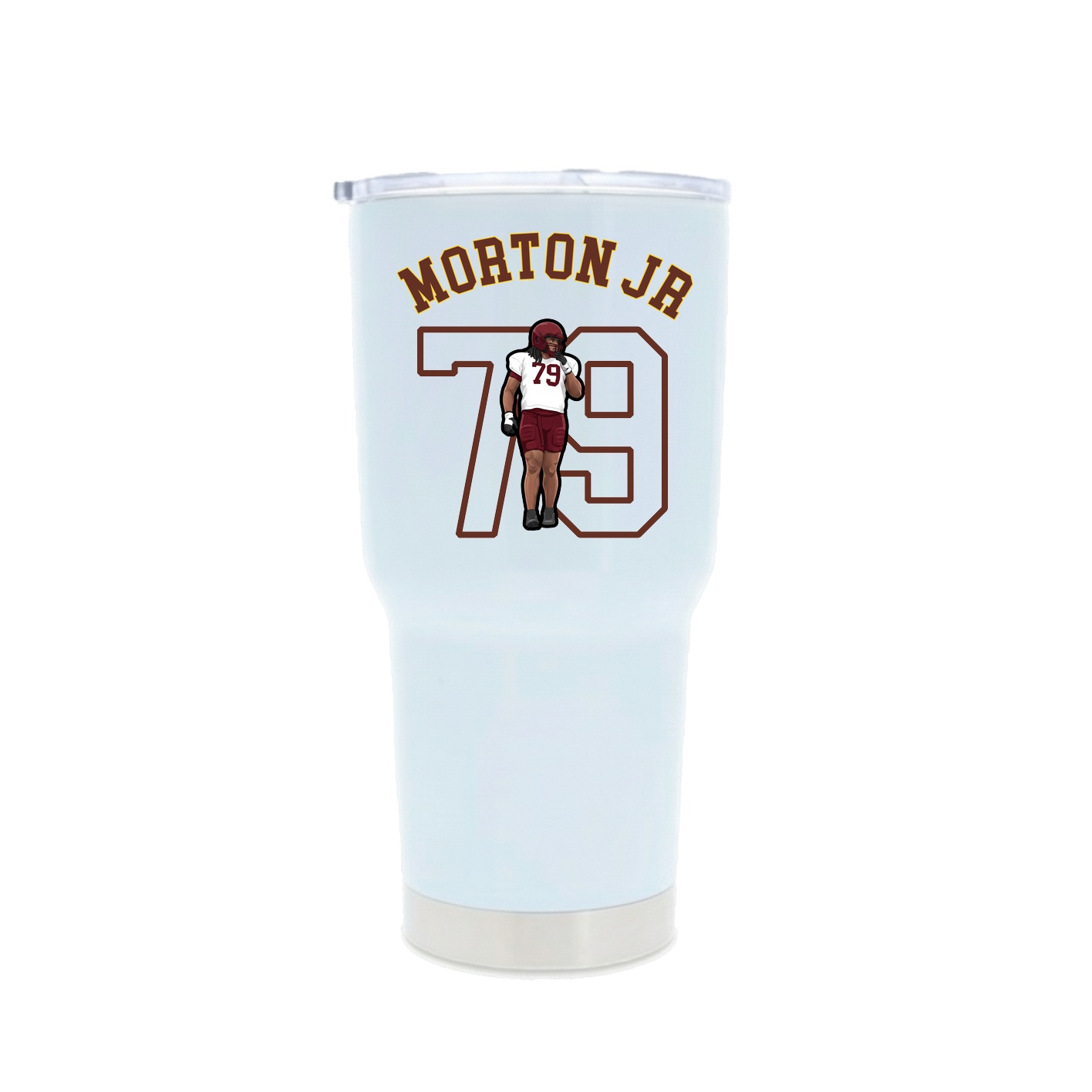30oz Stainless Steel Tumbler — Shirsey Arch in White