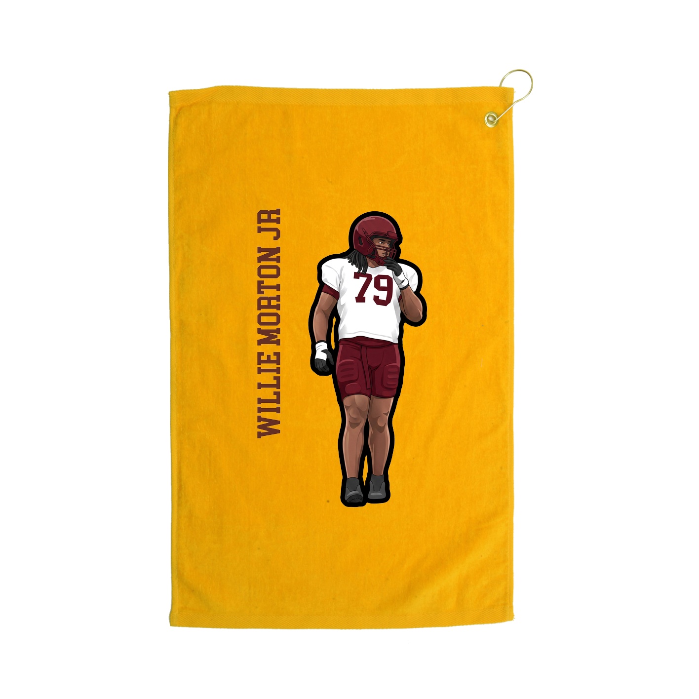 Golf Towel — Name Vertical in Gold