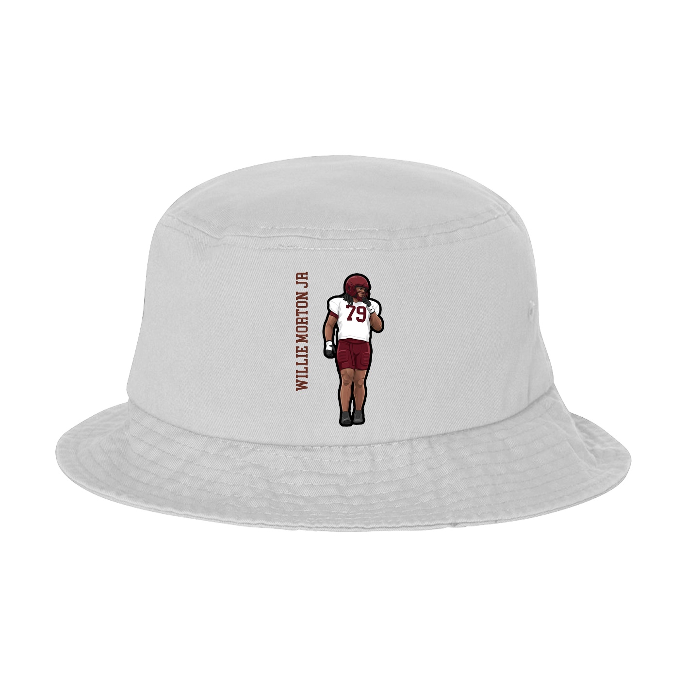 Bucket Cap — Name Vertical in White