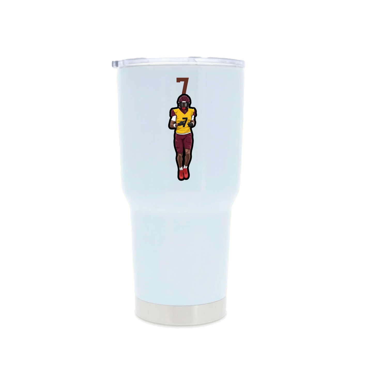 30oz Stainless Steel Tumbler — Number Top in White