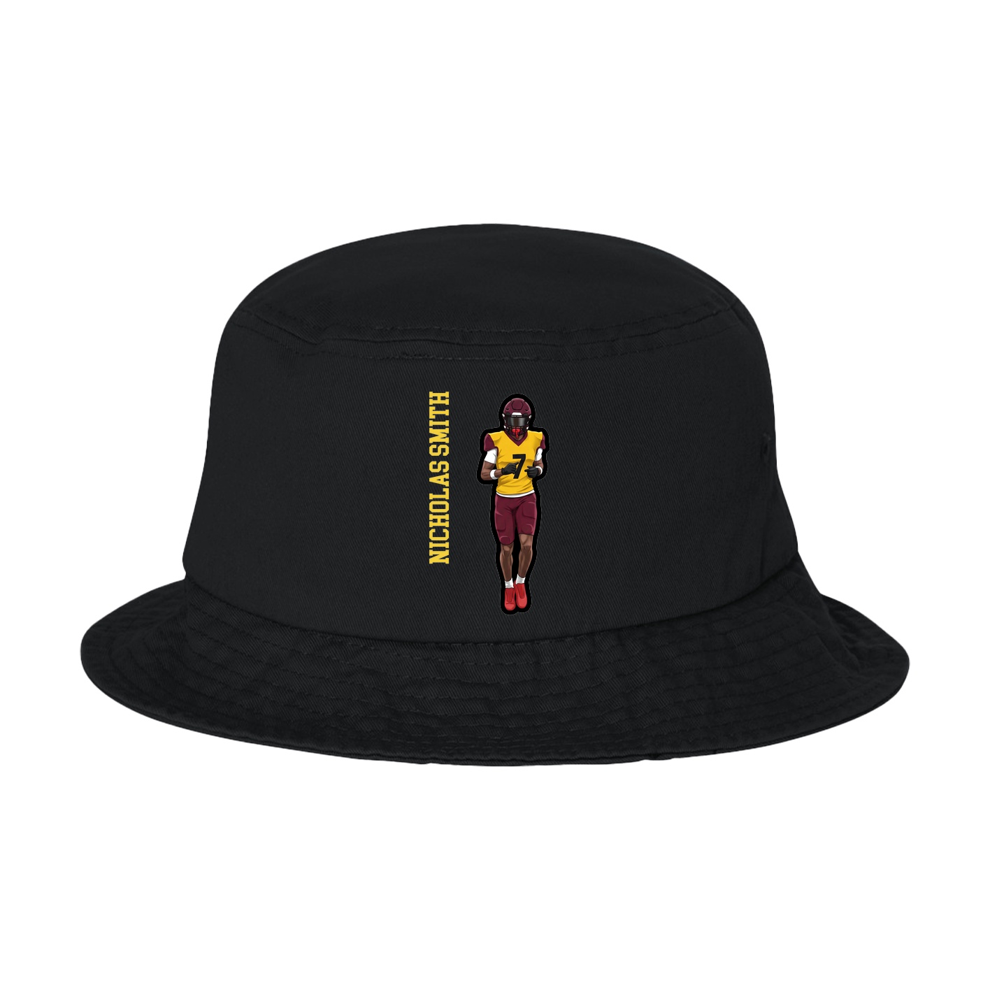 Bucket Cap — Name Vertical in Black