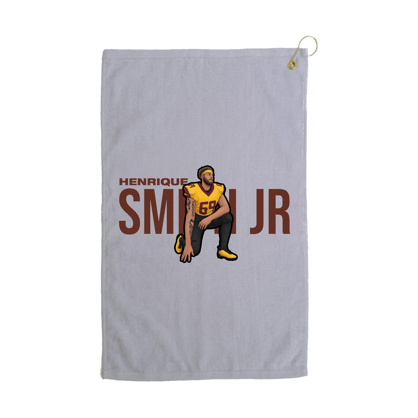 Golf Towel — Player Name in Grey