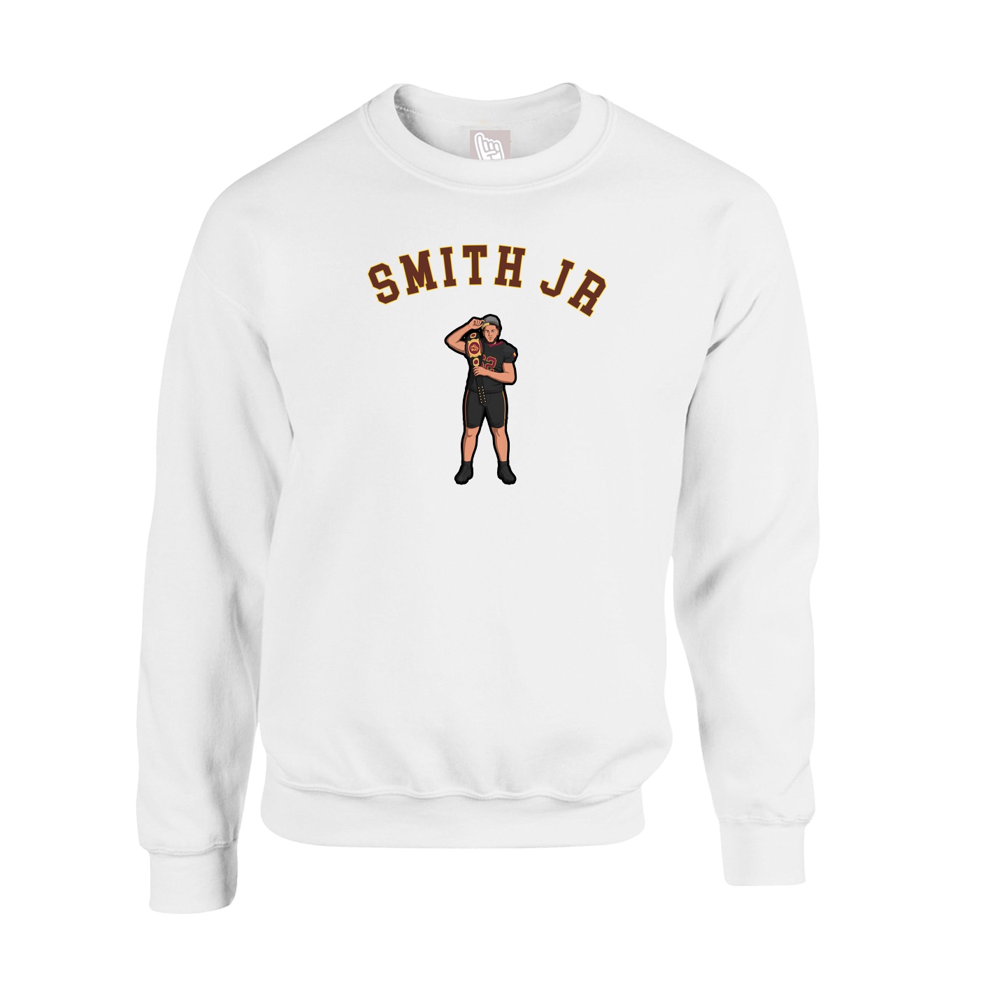 Fleece Crew — Shirsey Arch in White