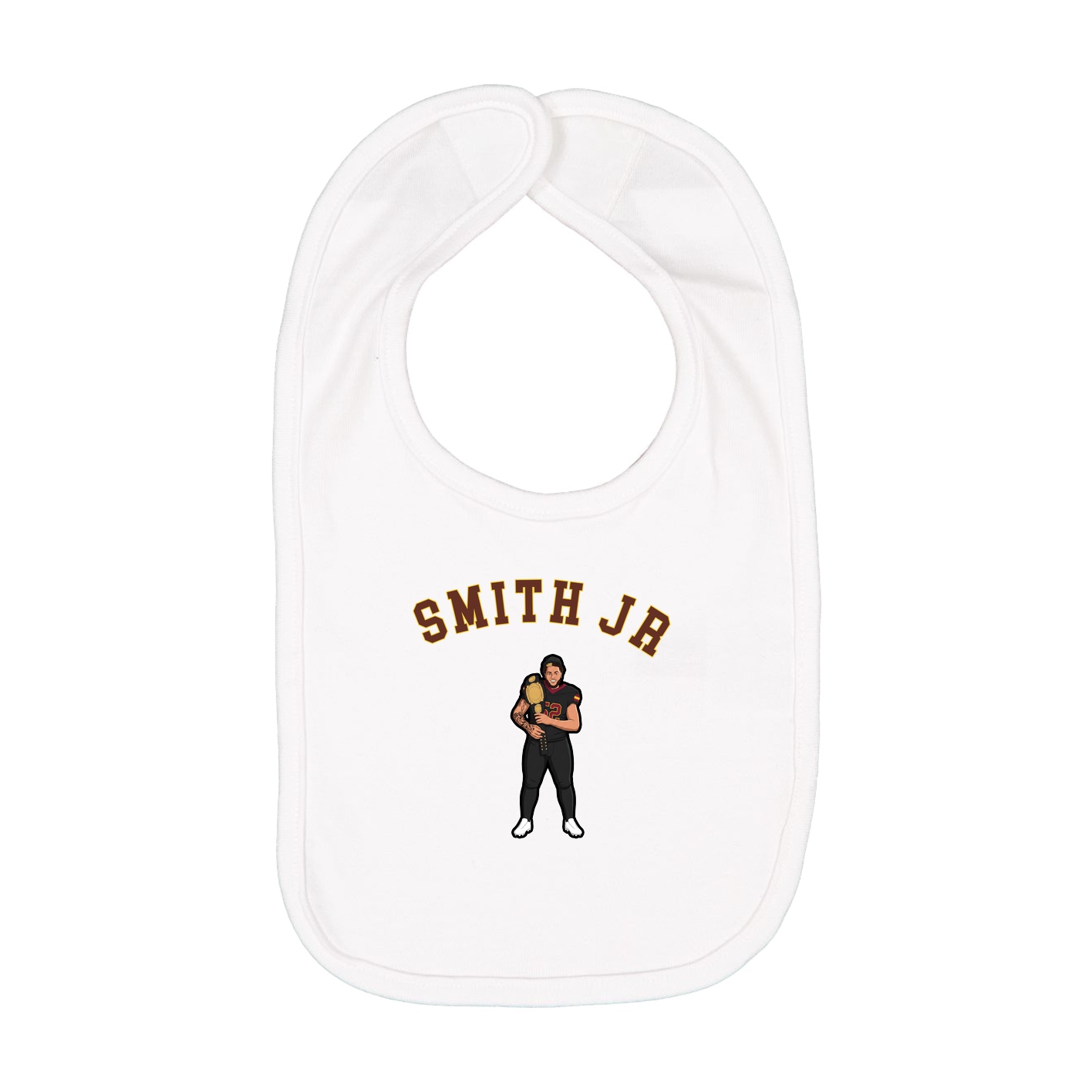 Infant Bib — Shirsey Arch in White