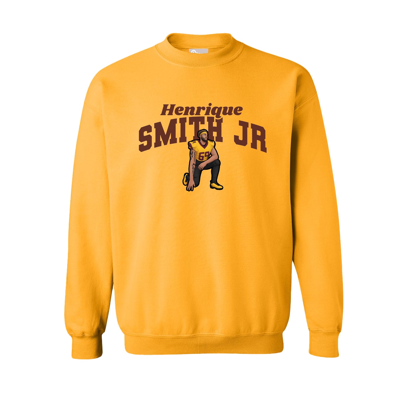 Fleece Crew — Signature Arch in Gold