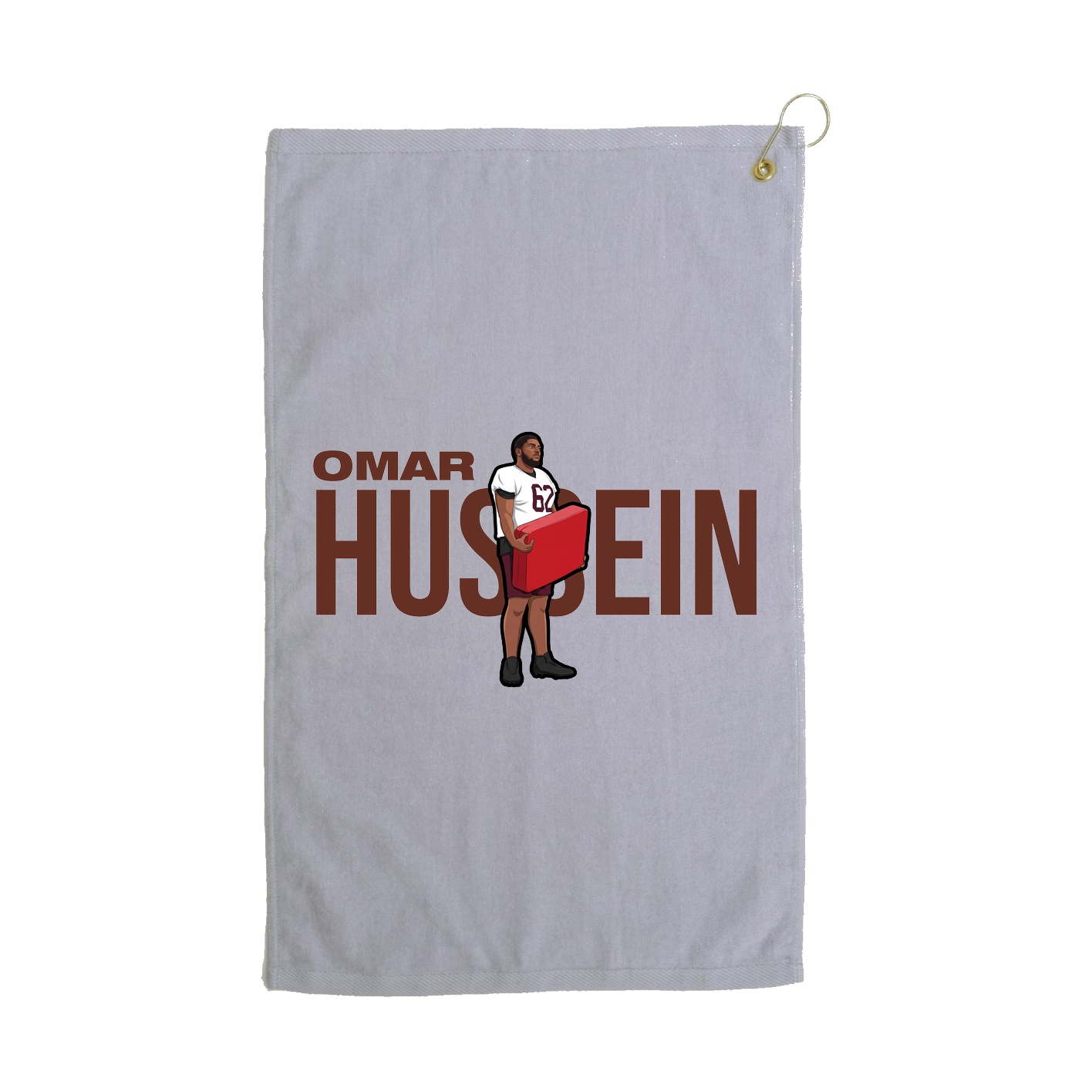 Golf Towel — Player Name in Grey