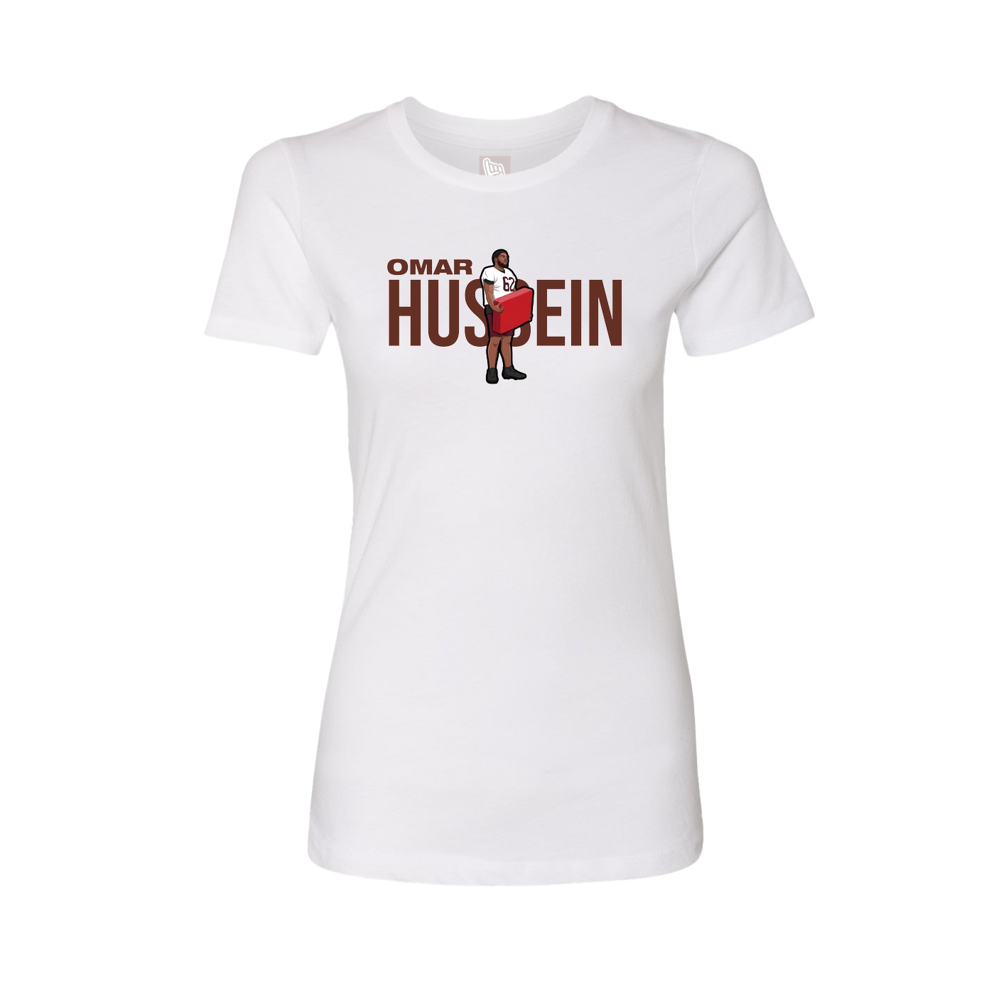 Fitted Women's Tee — Player Name in White