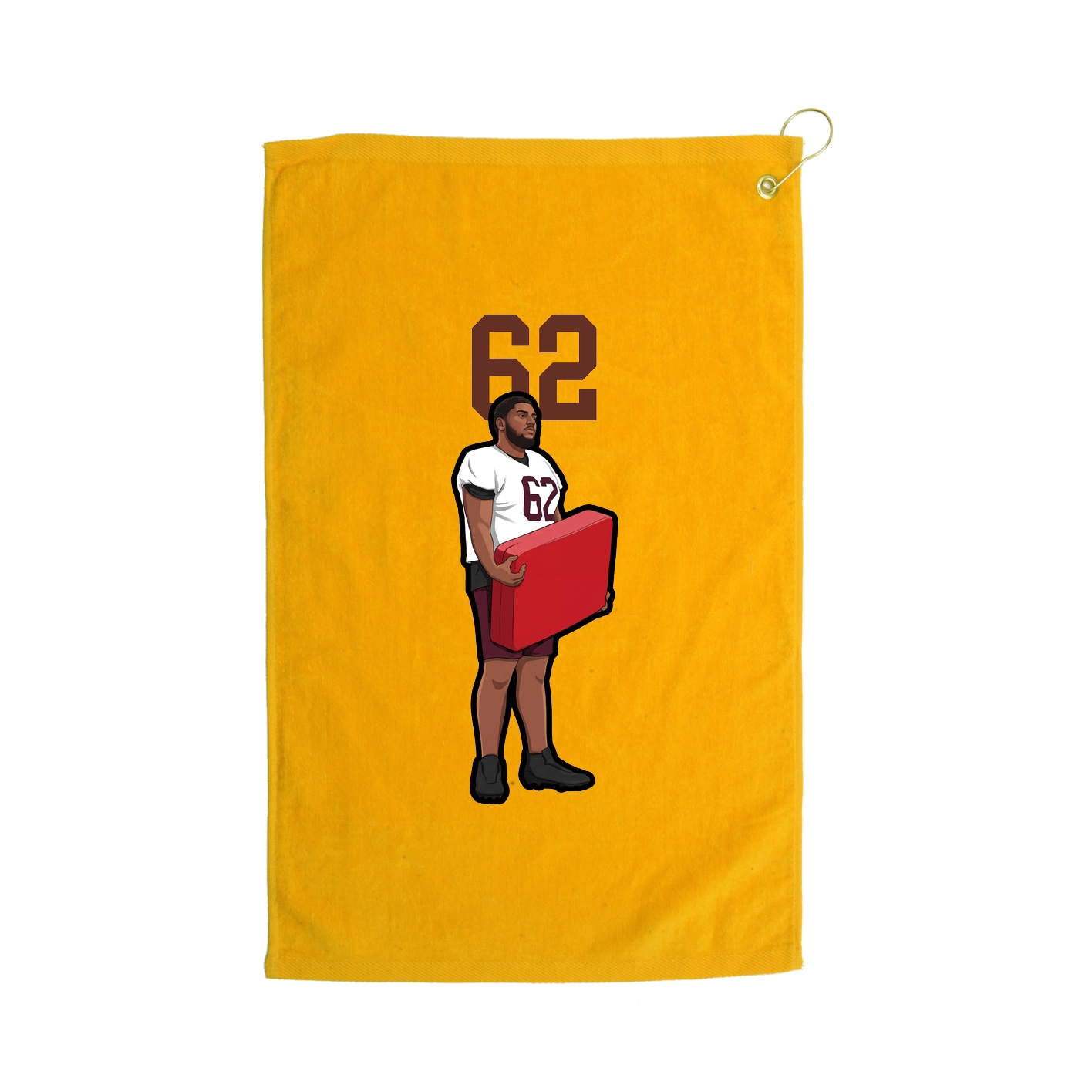 Golf Towel — Number Top in Gold
