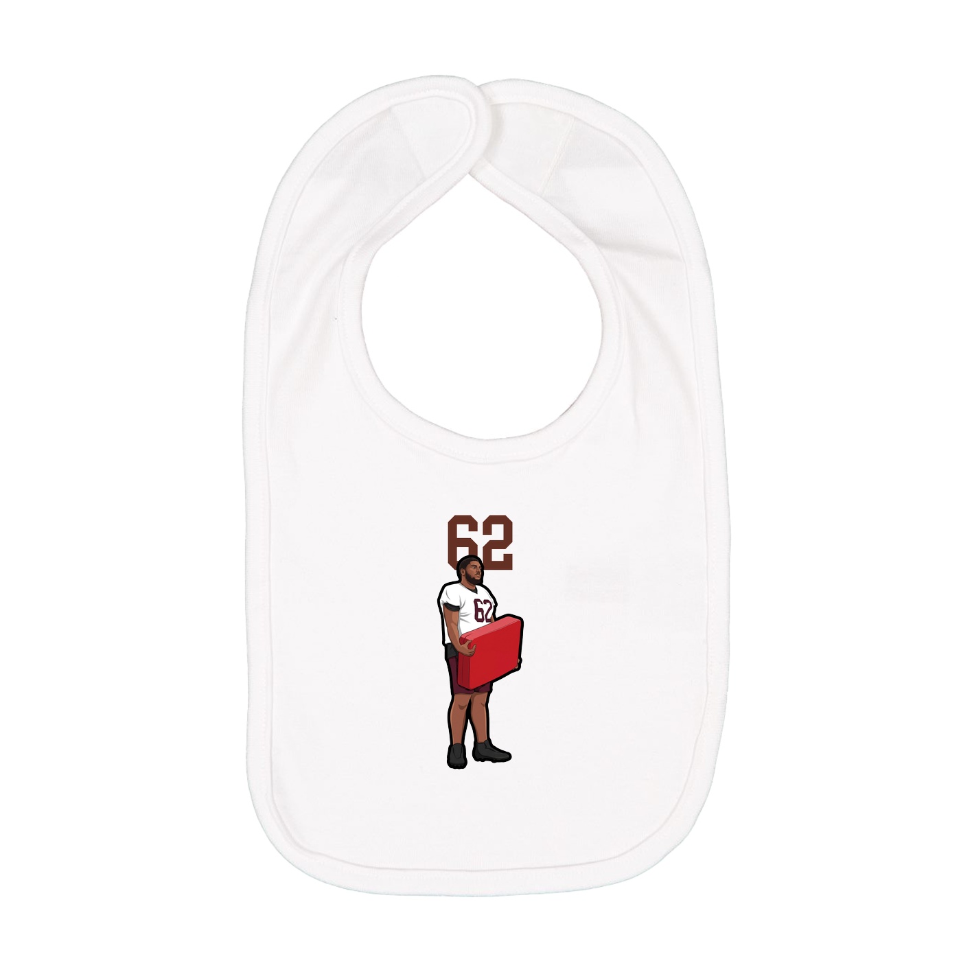 Infant Bib — Number Top in White
