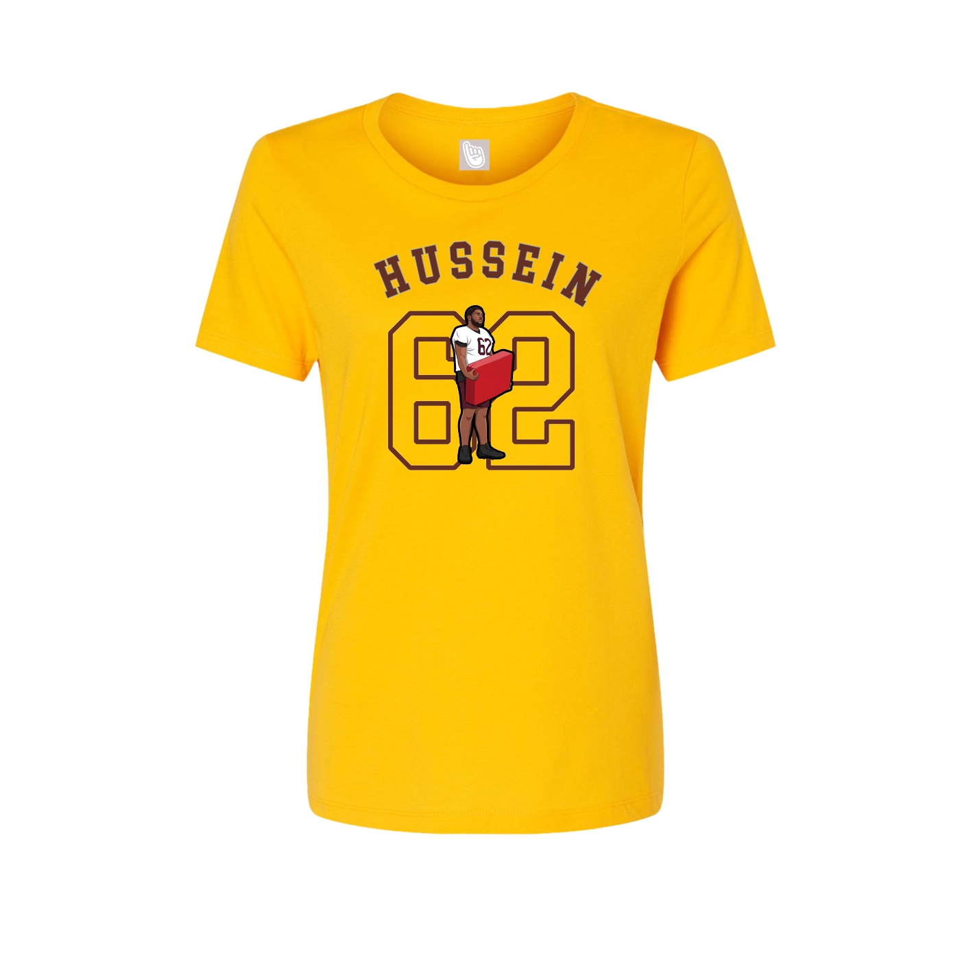 Fitted Women's Tee — Shirsey Arch in Gold