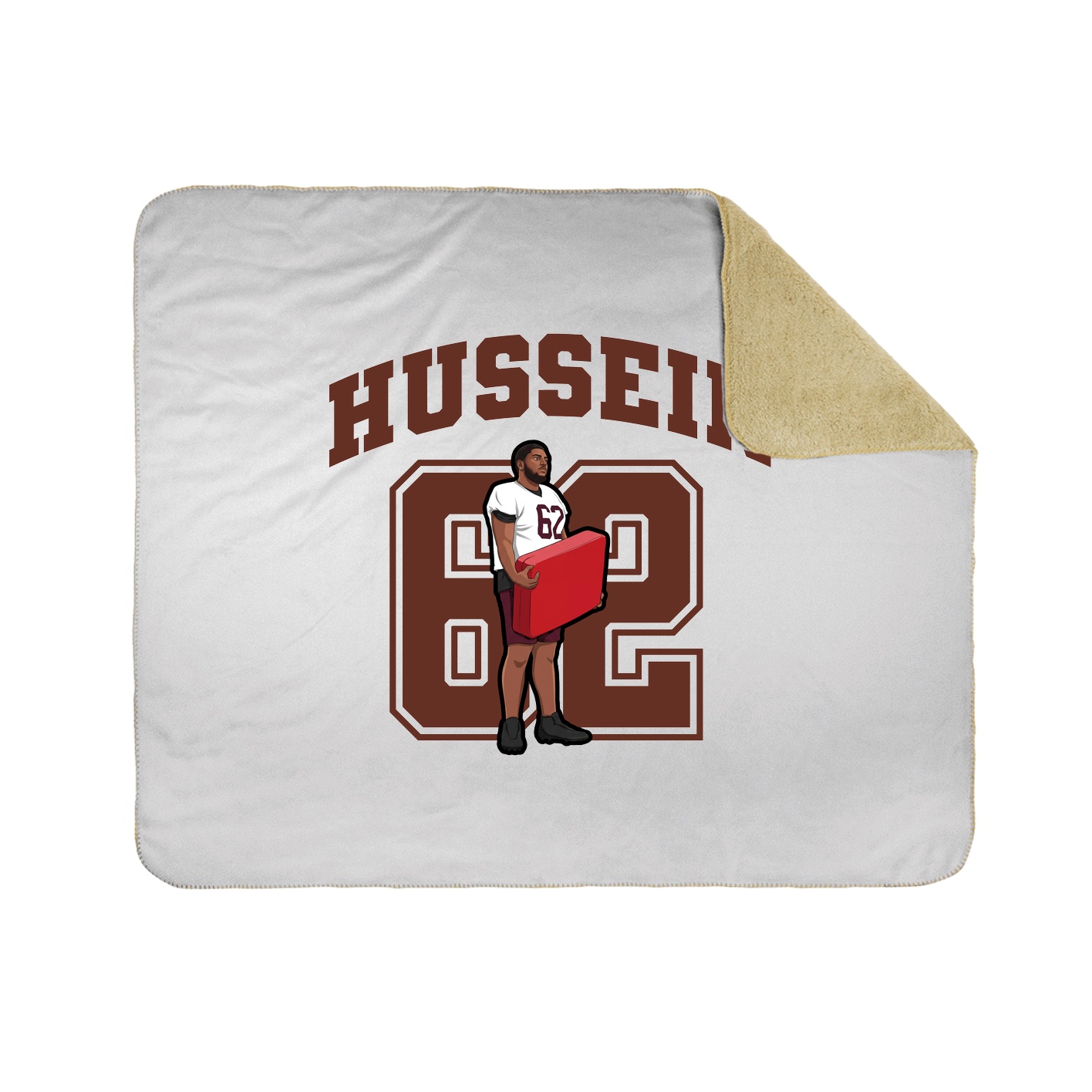 Throw Blanket — Number in White