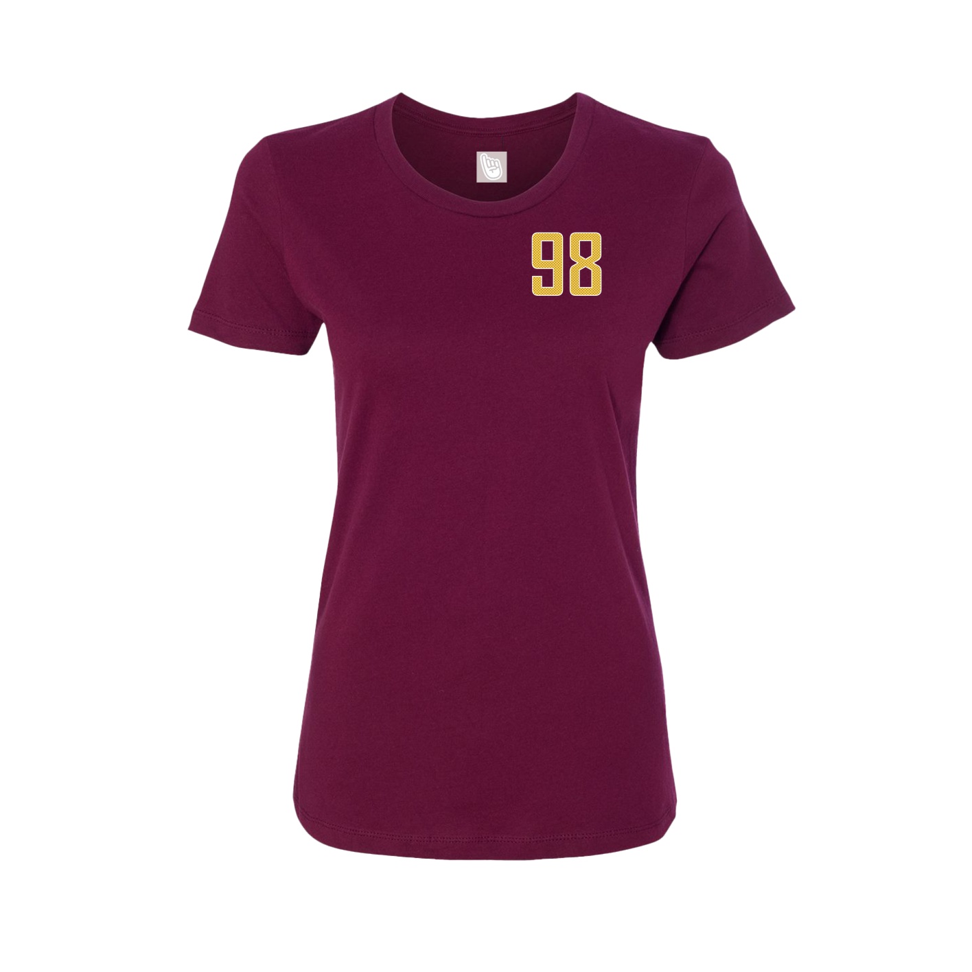 Fitted Women's Tee — Front Shirsy in Maroon