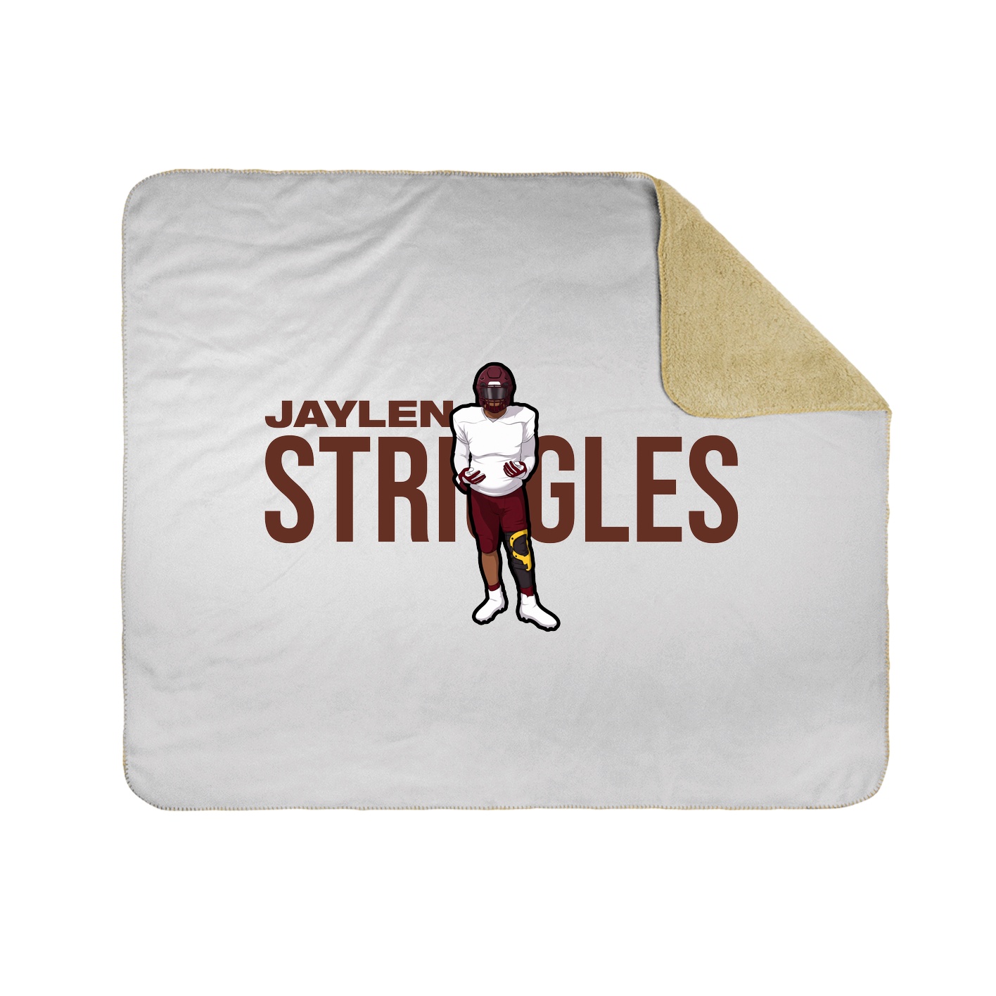 Throw Blanket — Player Name in White
