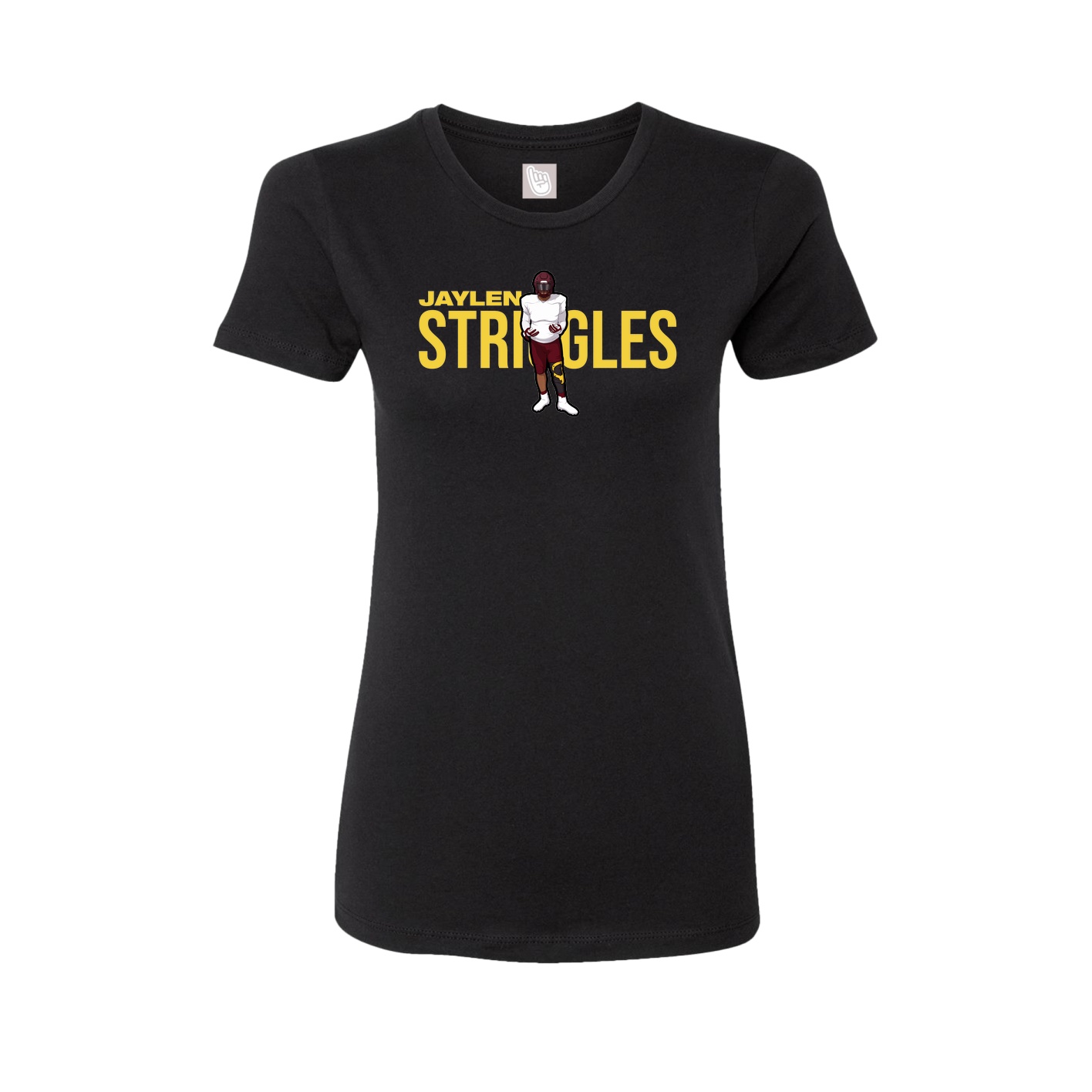 Fitted Women's Tee — Player Name in Black
