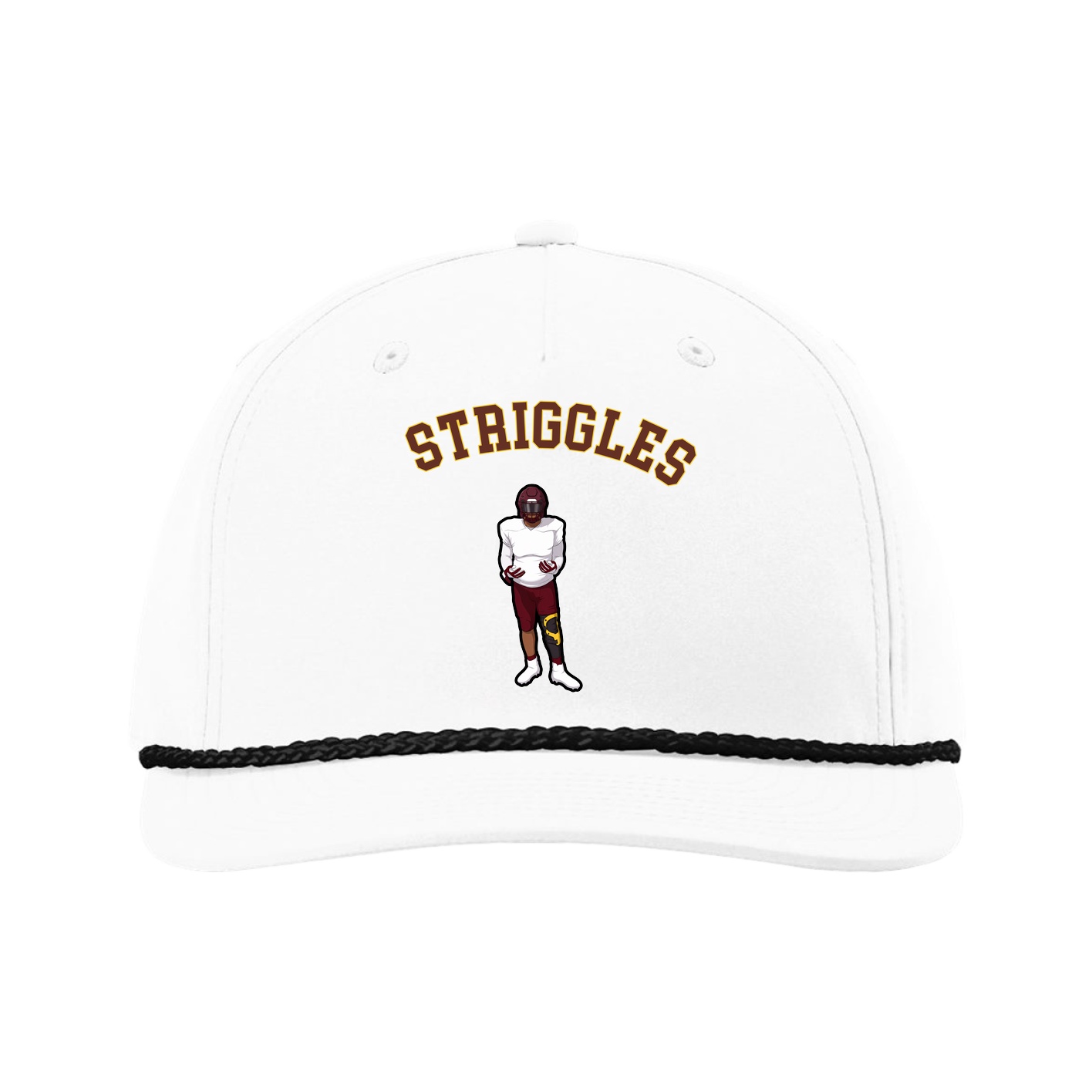 Five-Panel Classic Rope Cap — Shirsey Arch in White