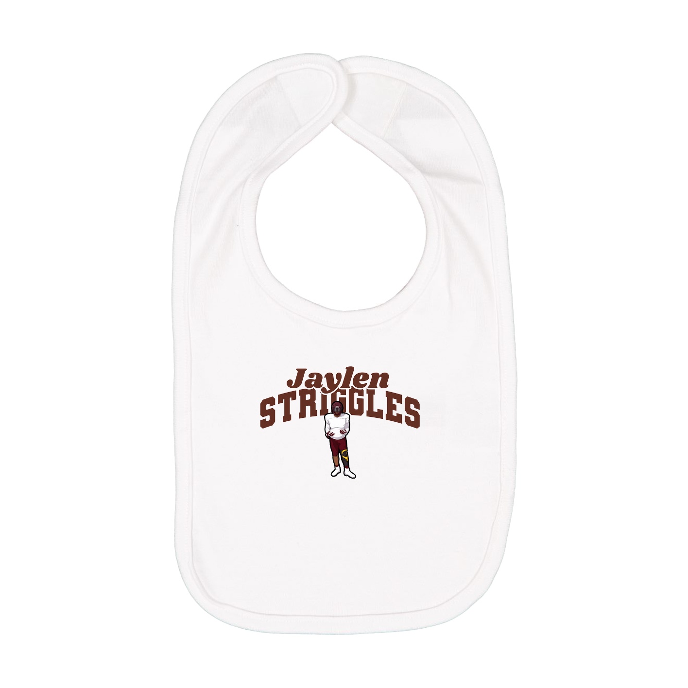 Infant Bib — Signature Arch in White