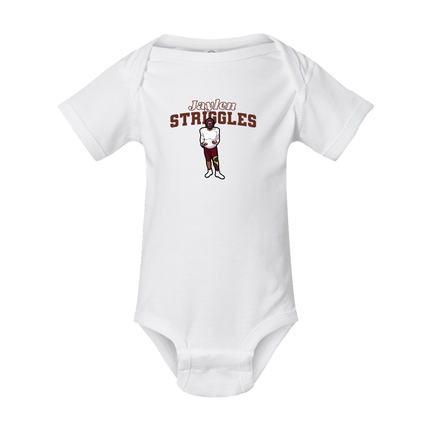 Baby Onesie — Name Arch in White