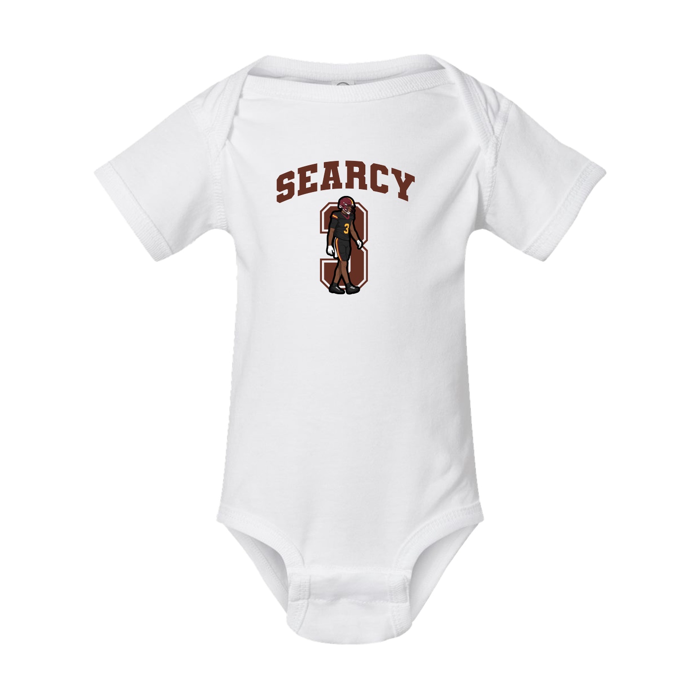 Baby Onesie — Number in White