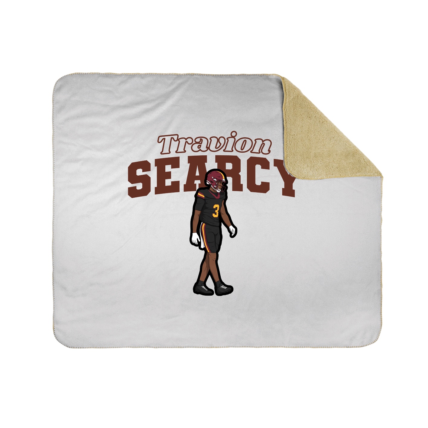 Throw Blanket — Name Arch in White