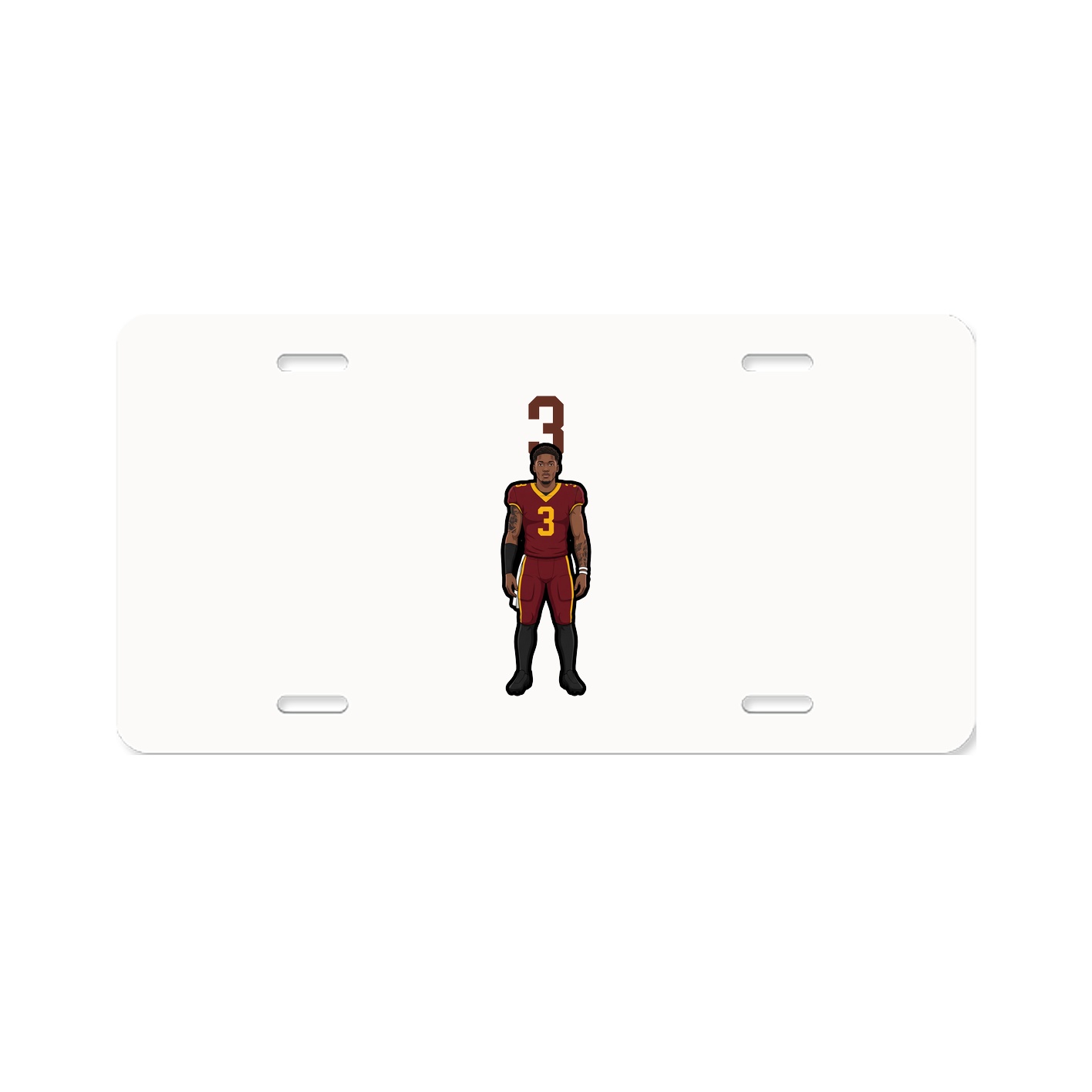 License Plate — Number Top in Classic