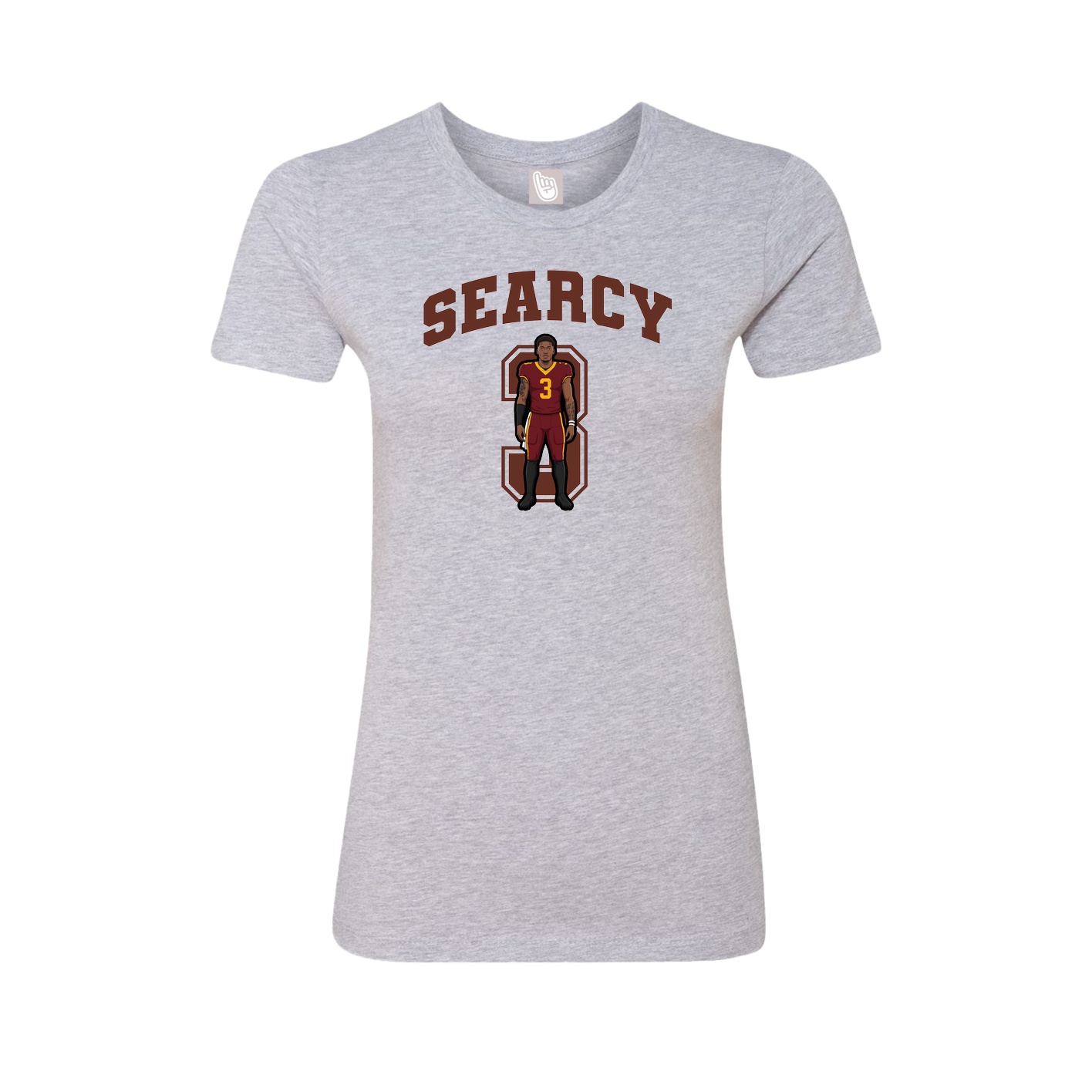 Fitted Women's Tee — Number in Grey
