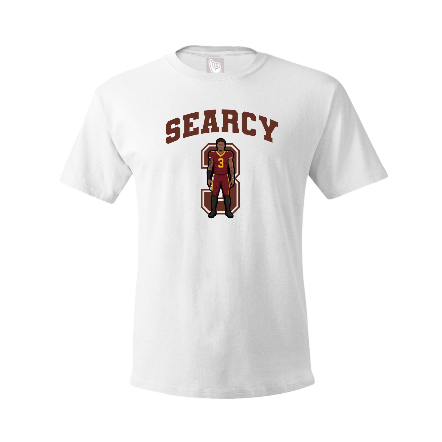 Youth Tee — Number in White