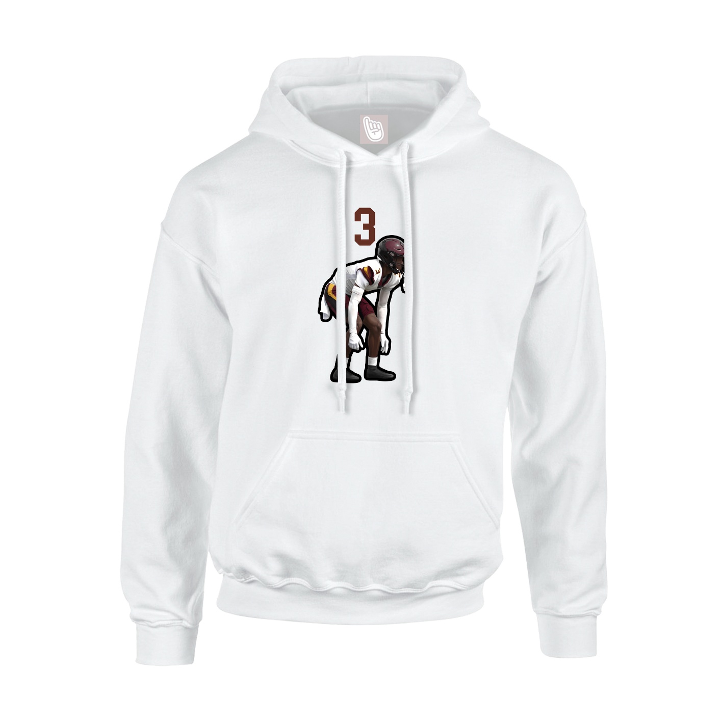 Hoodie — Number Top in White