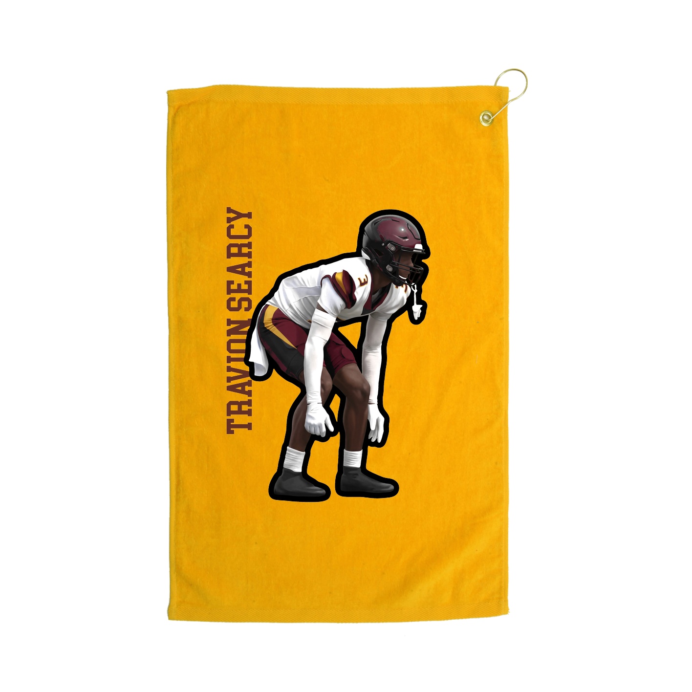 Golf Towel — Name Vertical in Gold