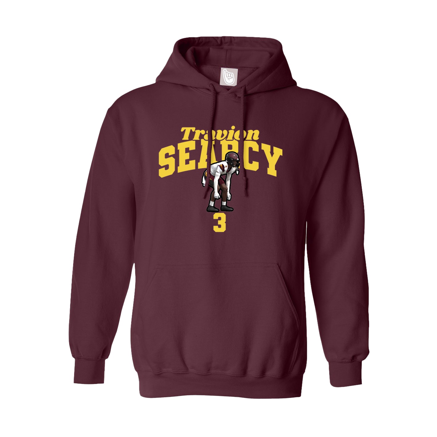 Youth Hoodie — Signature Arch in Maroon