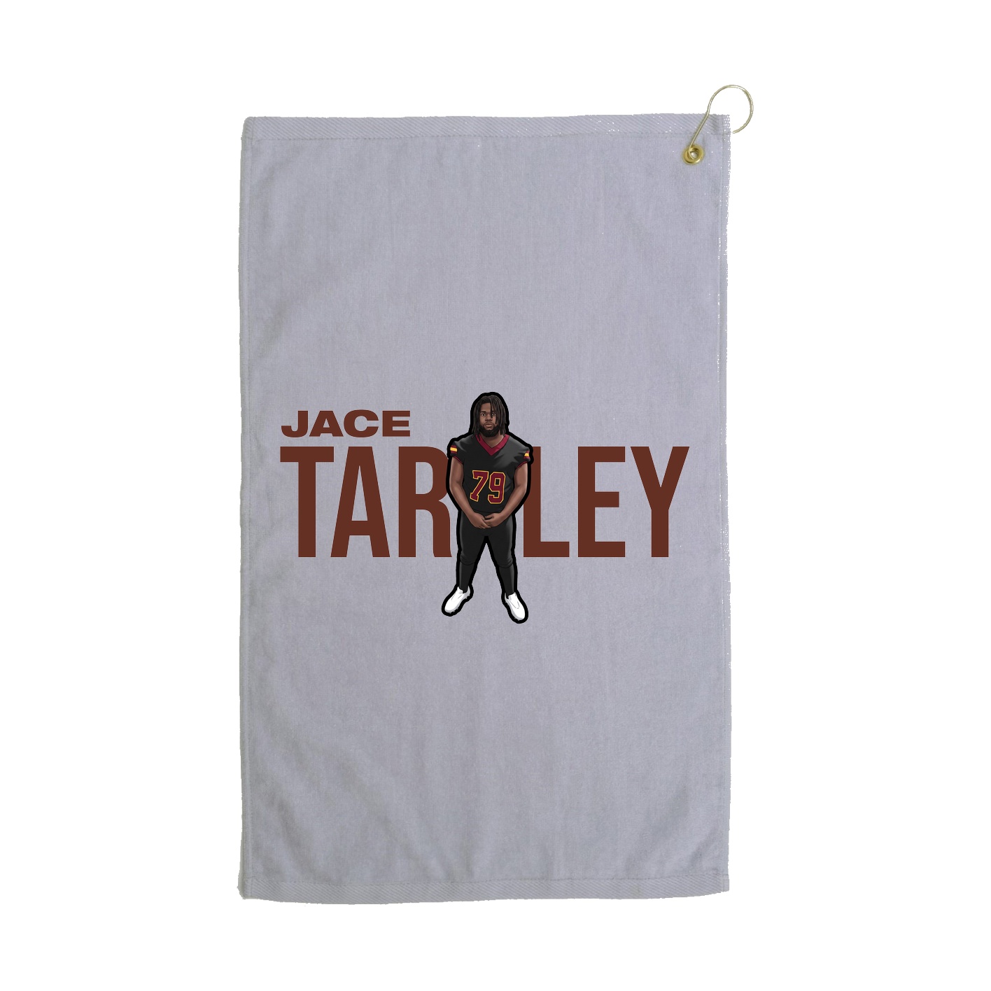 Golf Towel — Player Name in Grey