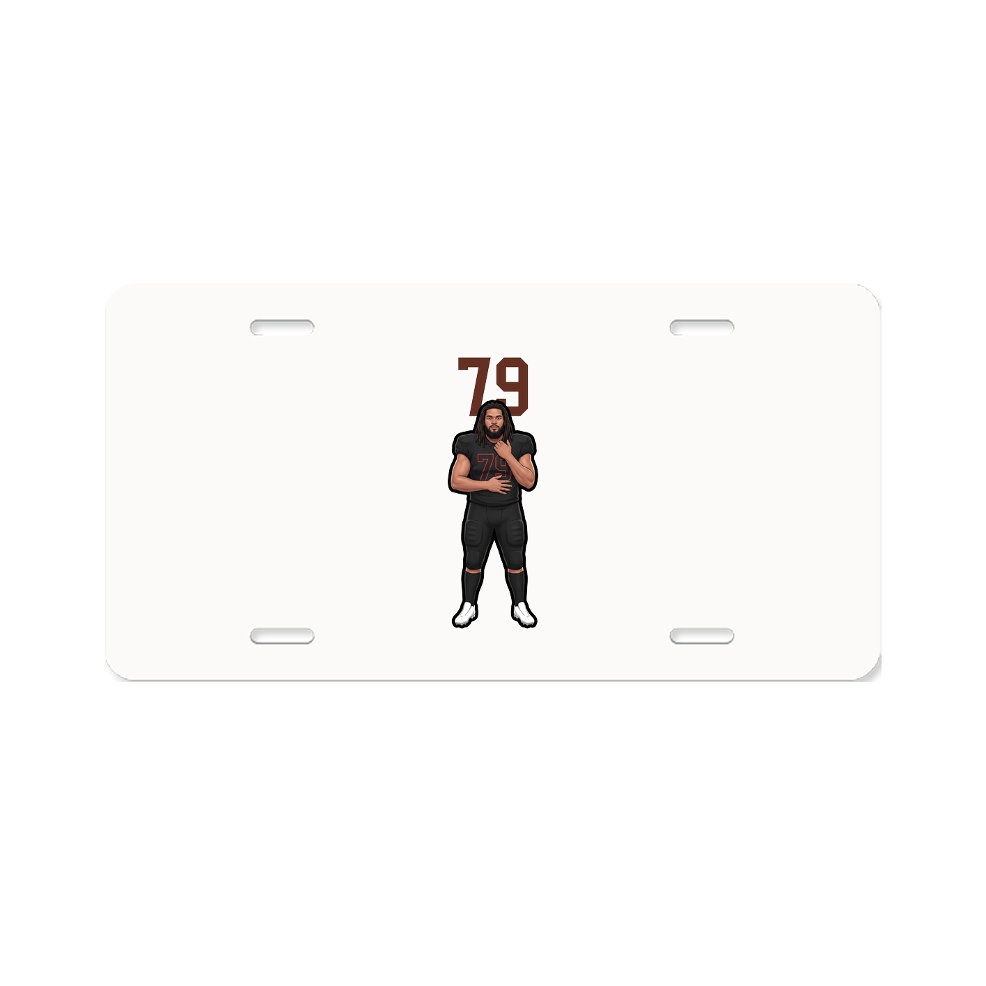 License Plate — Number Top in Classic