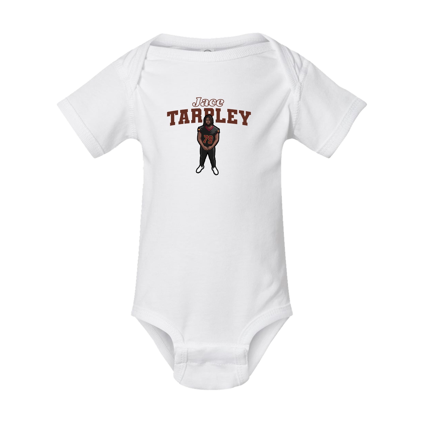 Baby Onesie — Name Arch in White