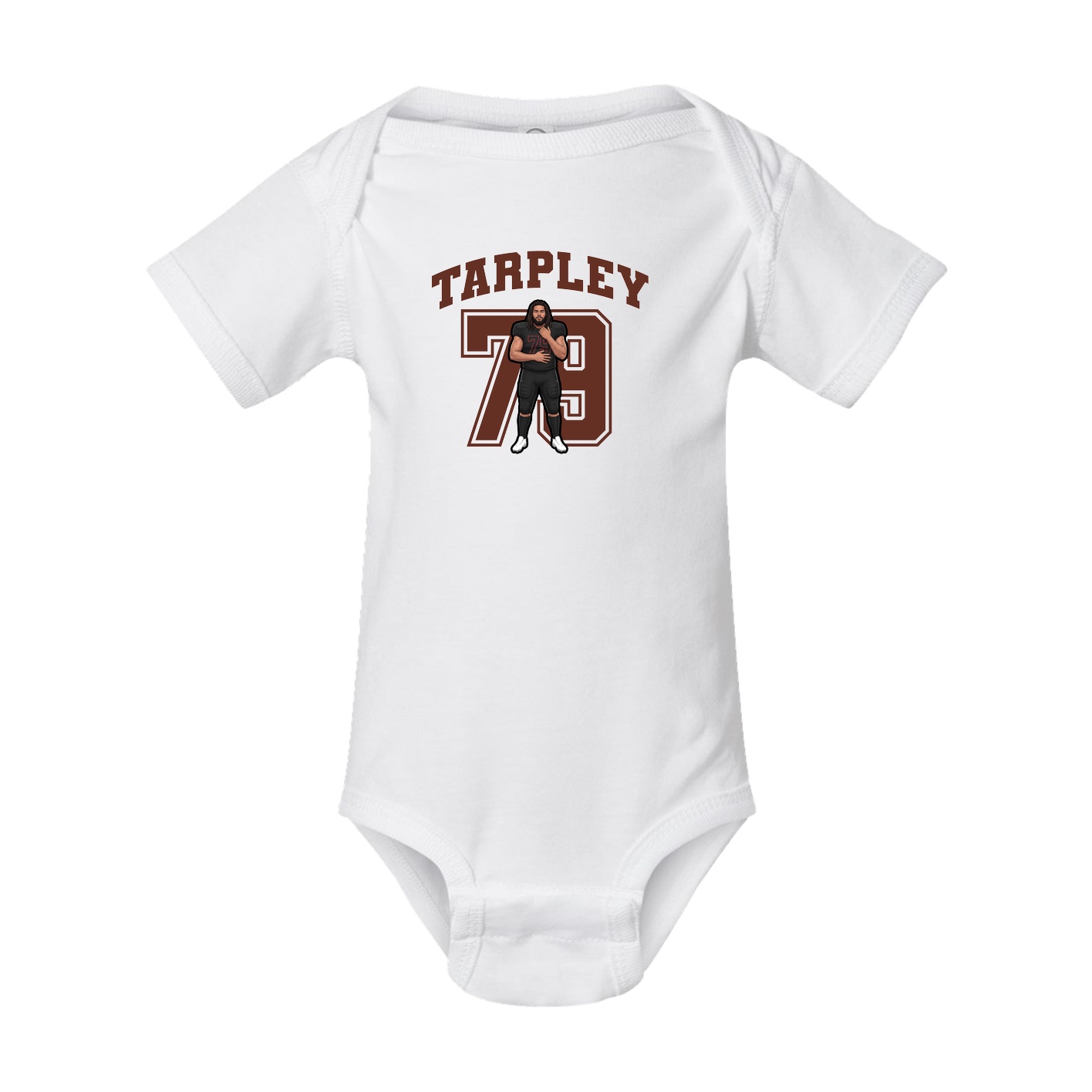 Baby Onesie — Number in White
