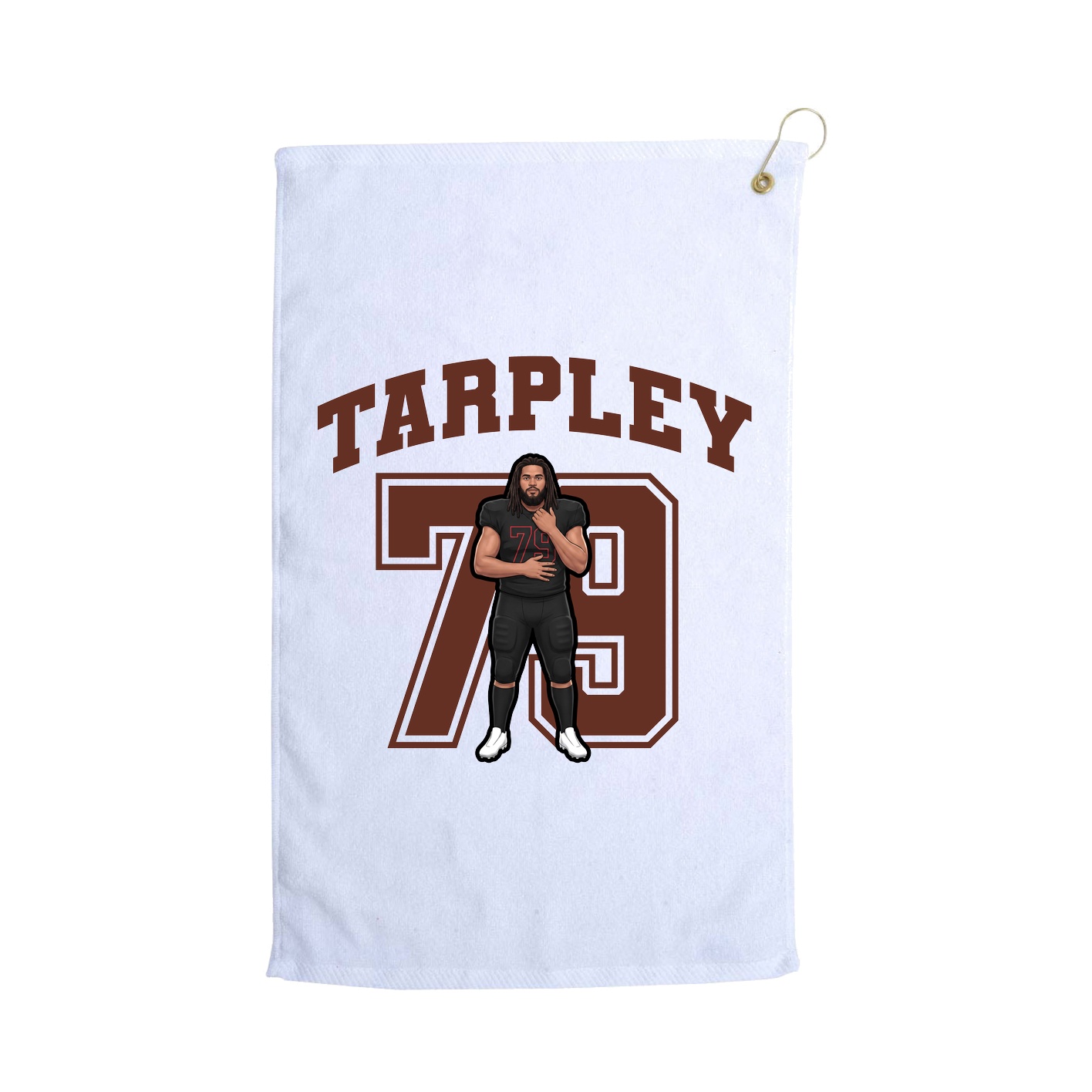 Golf Towel — Number in White