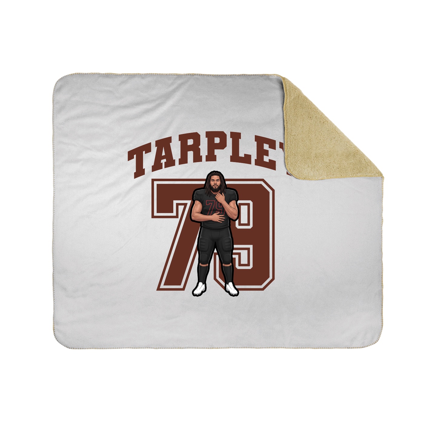Throw Blanket — Number in White