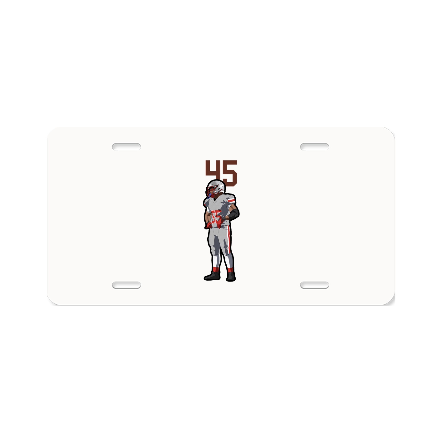 License Plate — Number Top in Classic