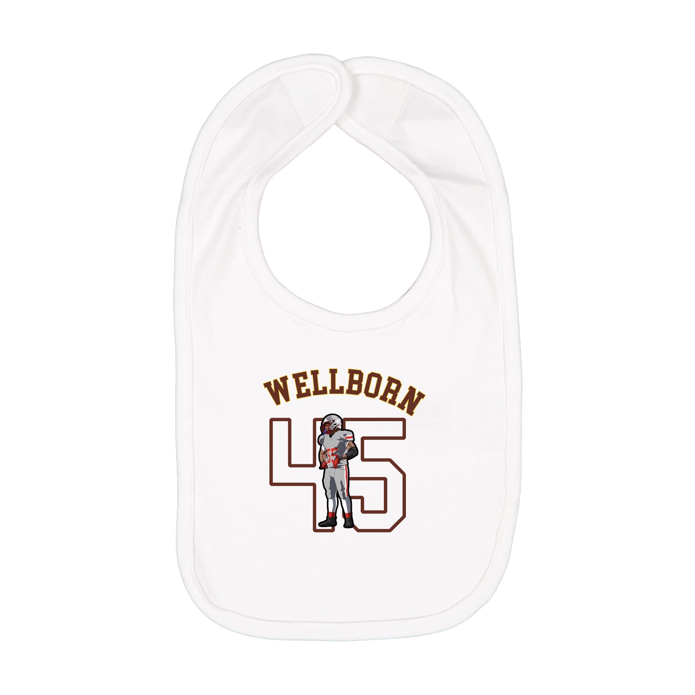 Infant Bib — Shirsey Arch in White
