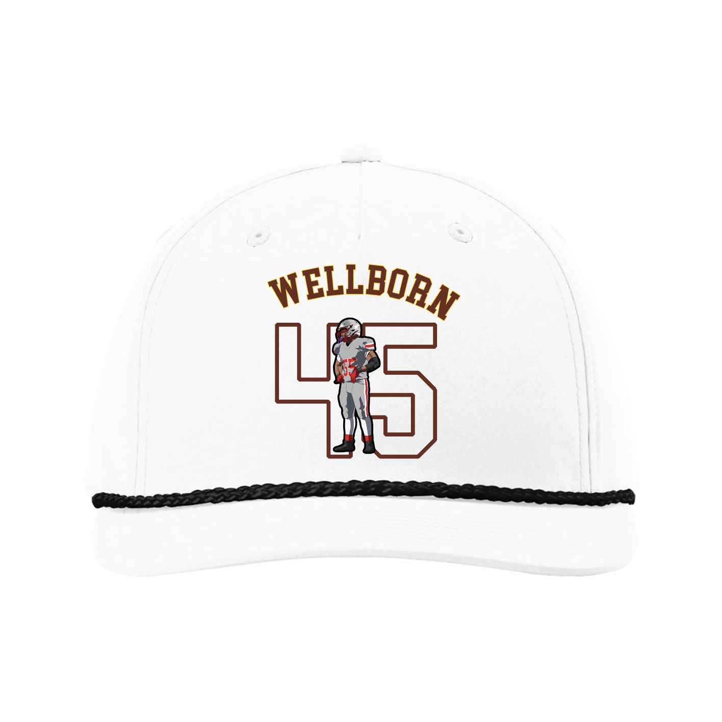 Five-Panel Classic Rope Cap — Shirsey Arch in White