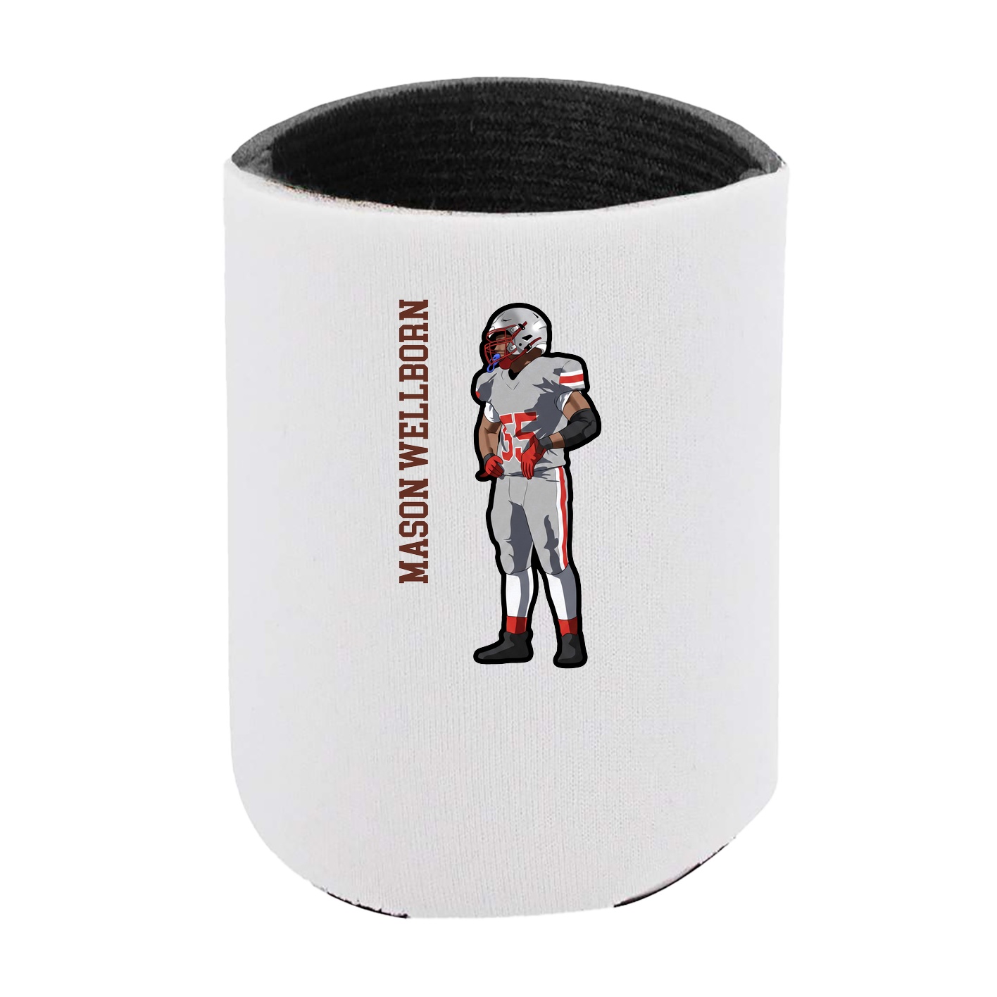 Can Holder — Name Vertical in White