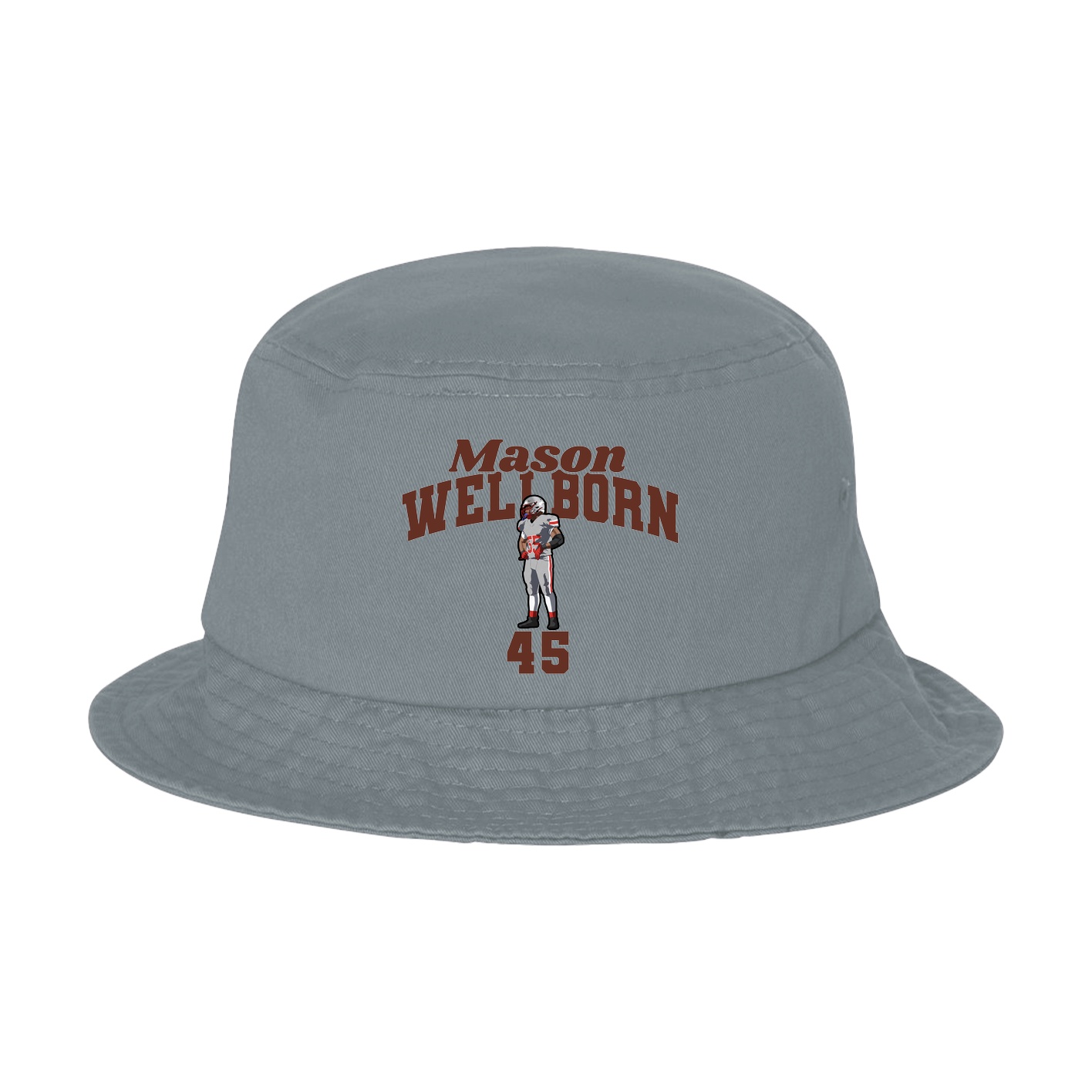Bucket Cap — Signature Arch in Grey