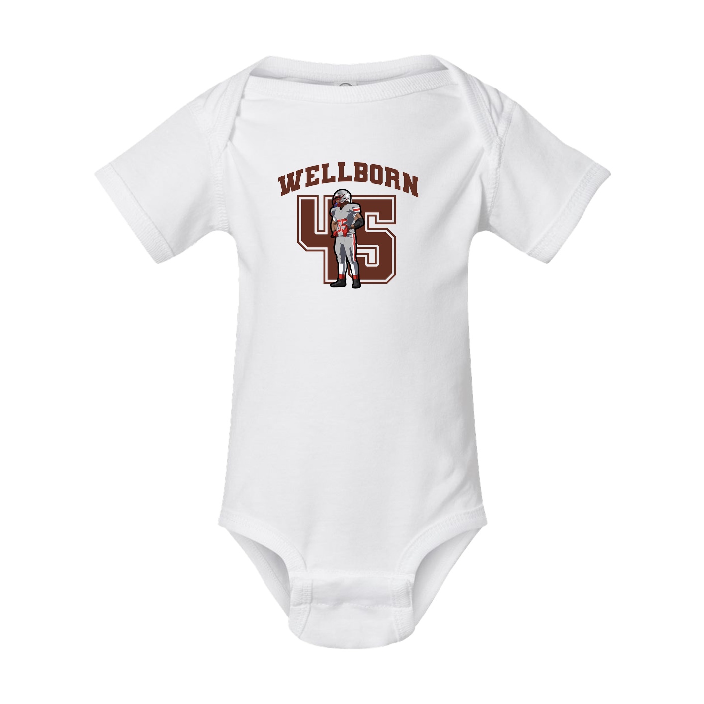 Baby Onesie — Number in White