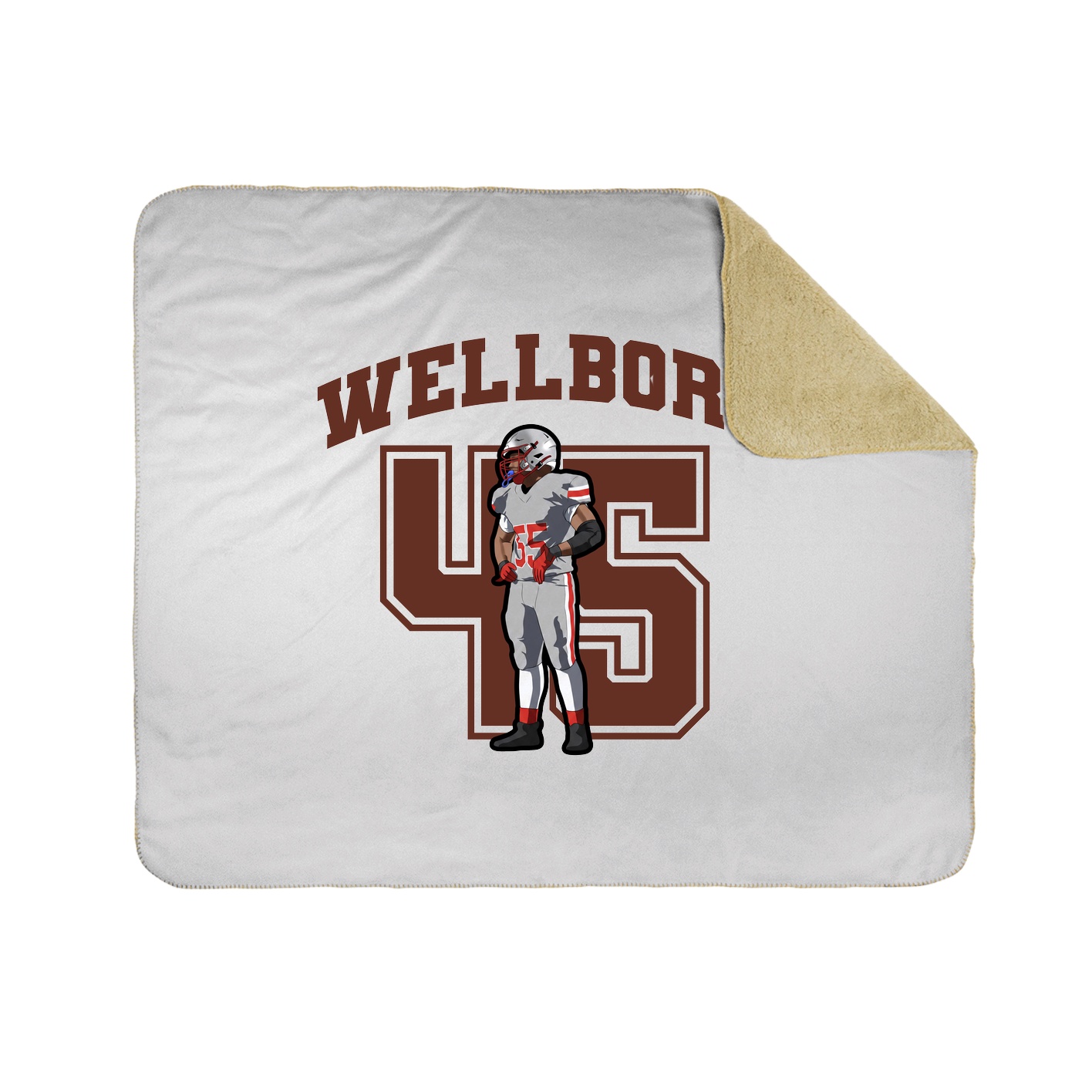 Throw Blanket — Number in White