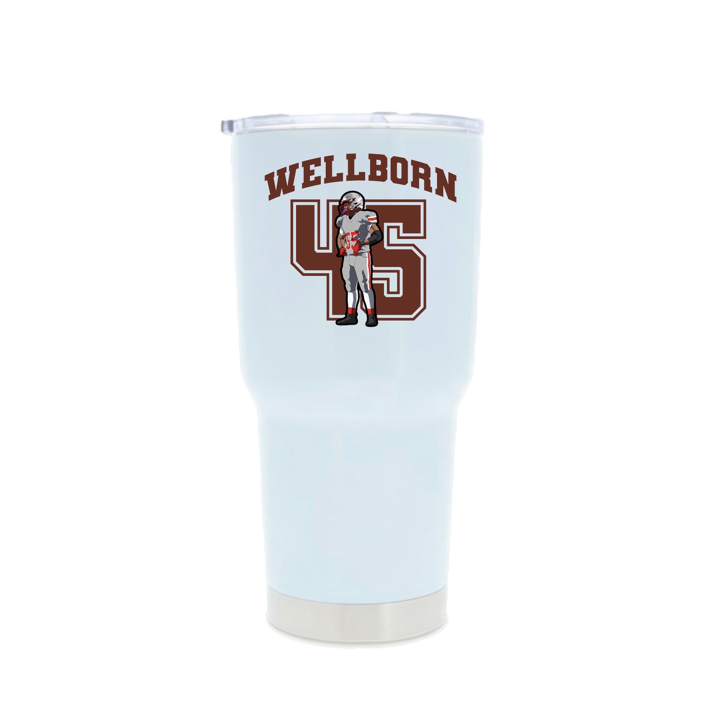 30oz Stainless Steel Tumbler — Number in White