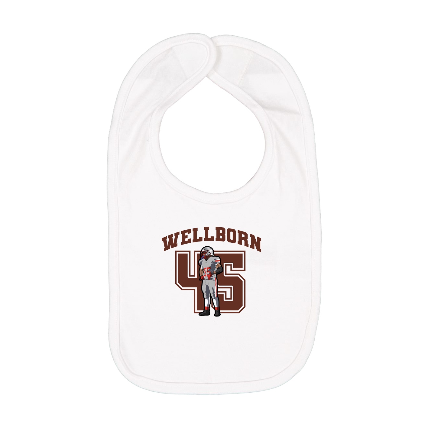 Infant Bib — Number in White