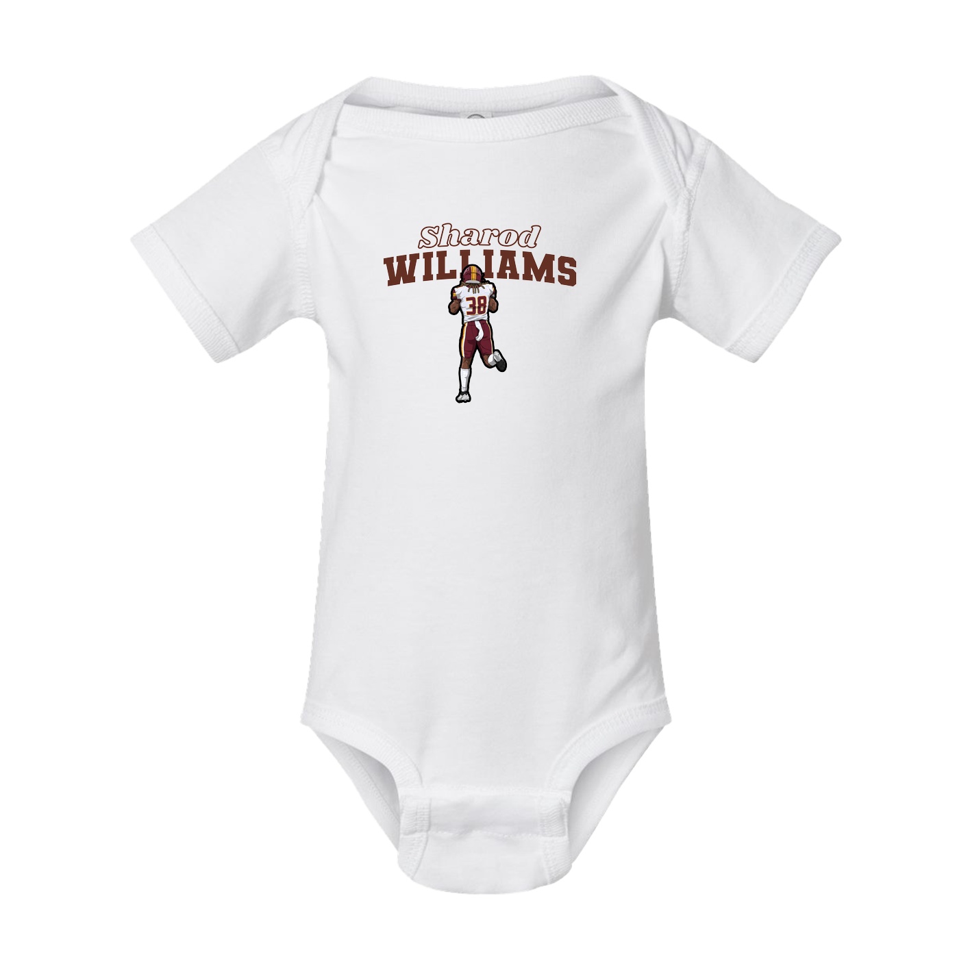 Baby Onesie — Name Arch in White