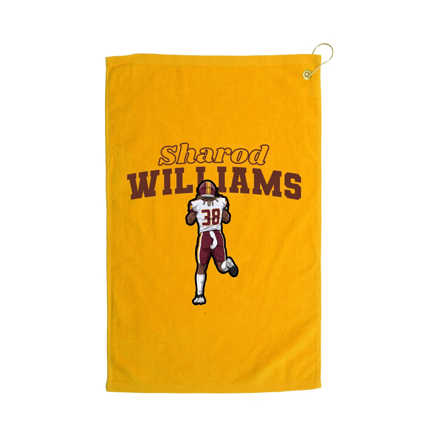 Golf Towel — Name Arch in Gold